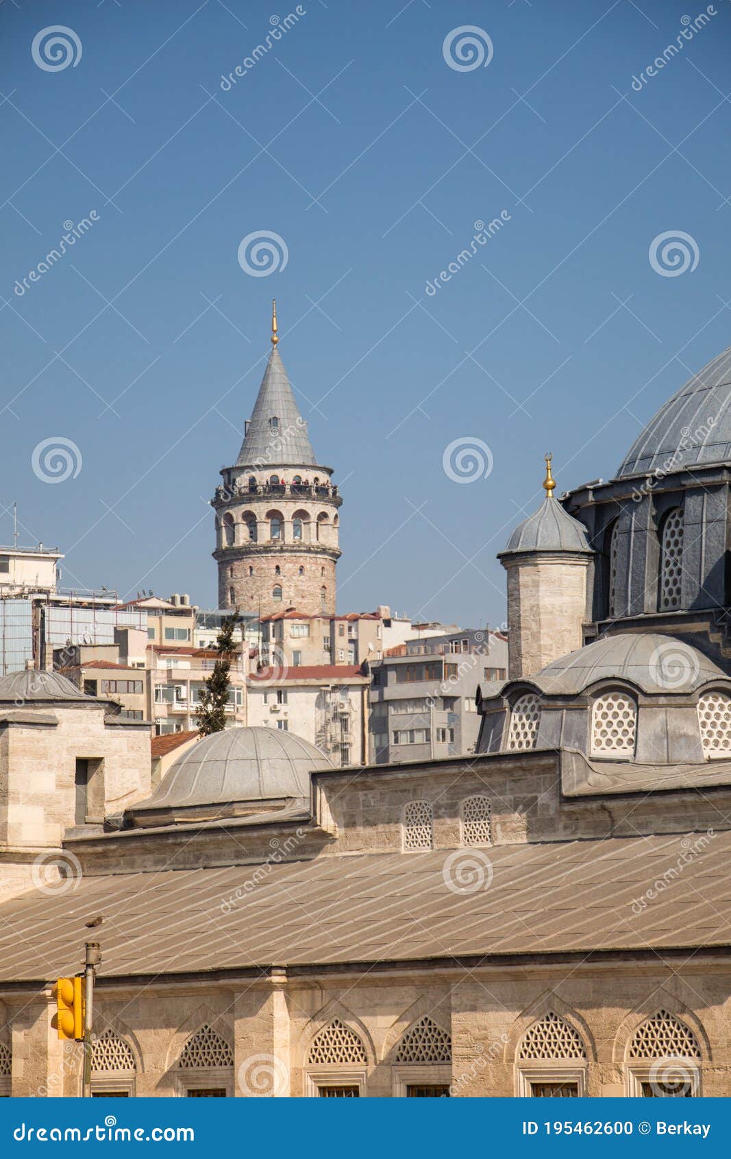 Galata Tower from Ancient Times in Istanbul Stock Photo Image of blue