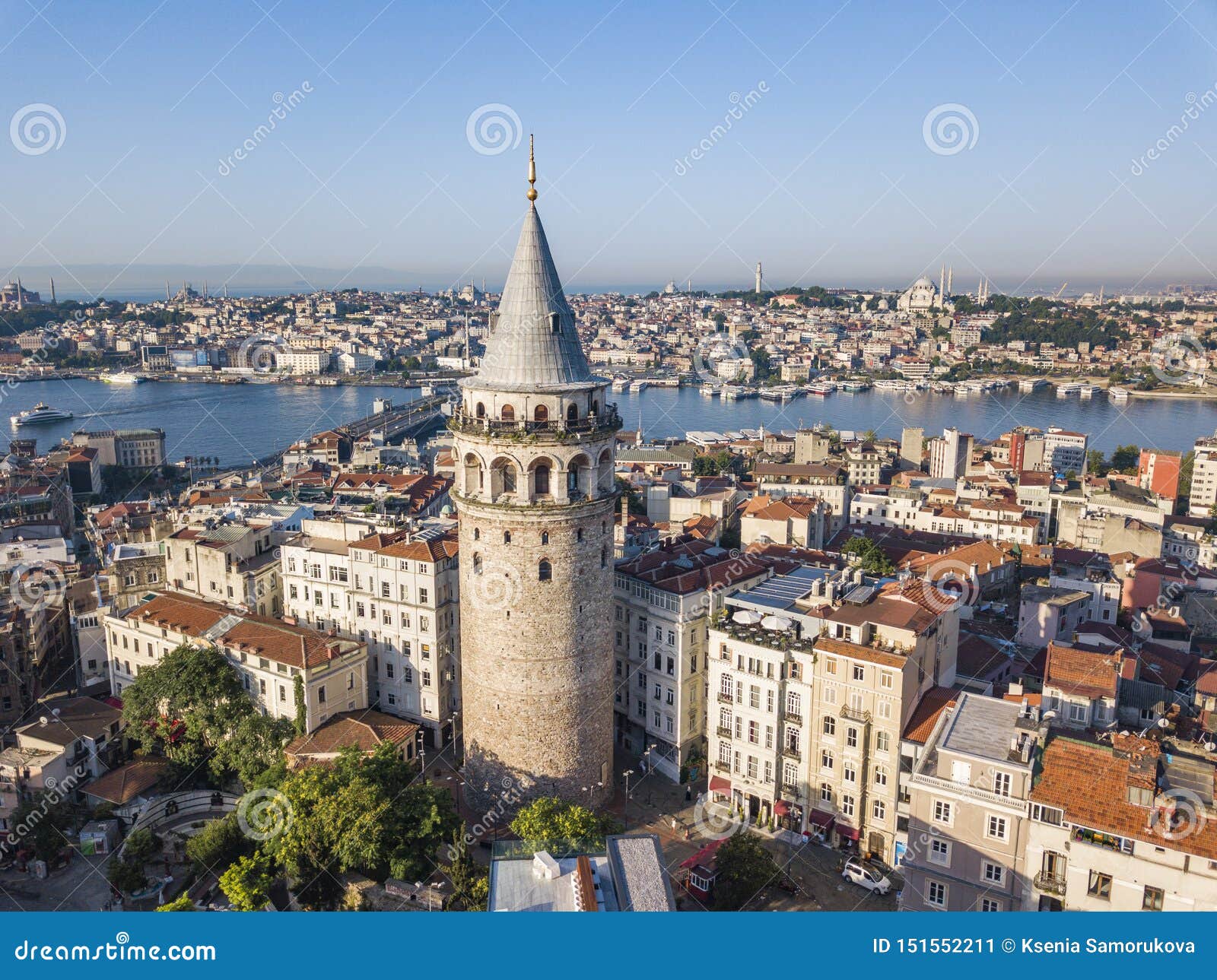 galata tower. istanbul city aerial view