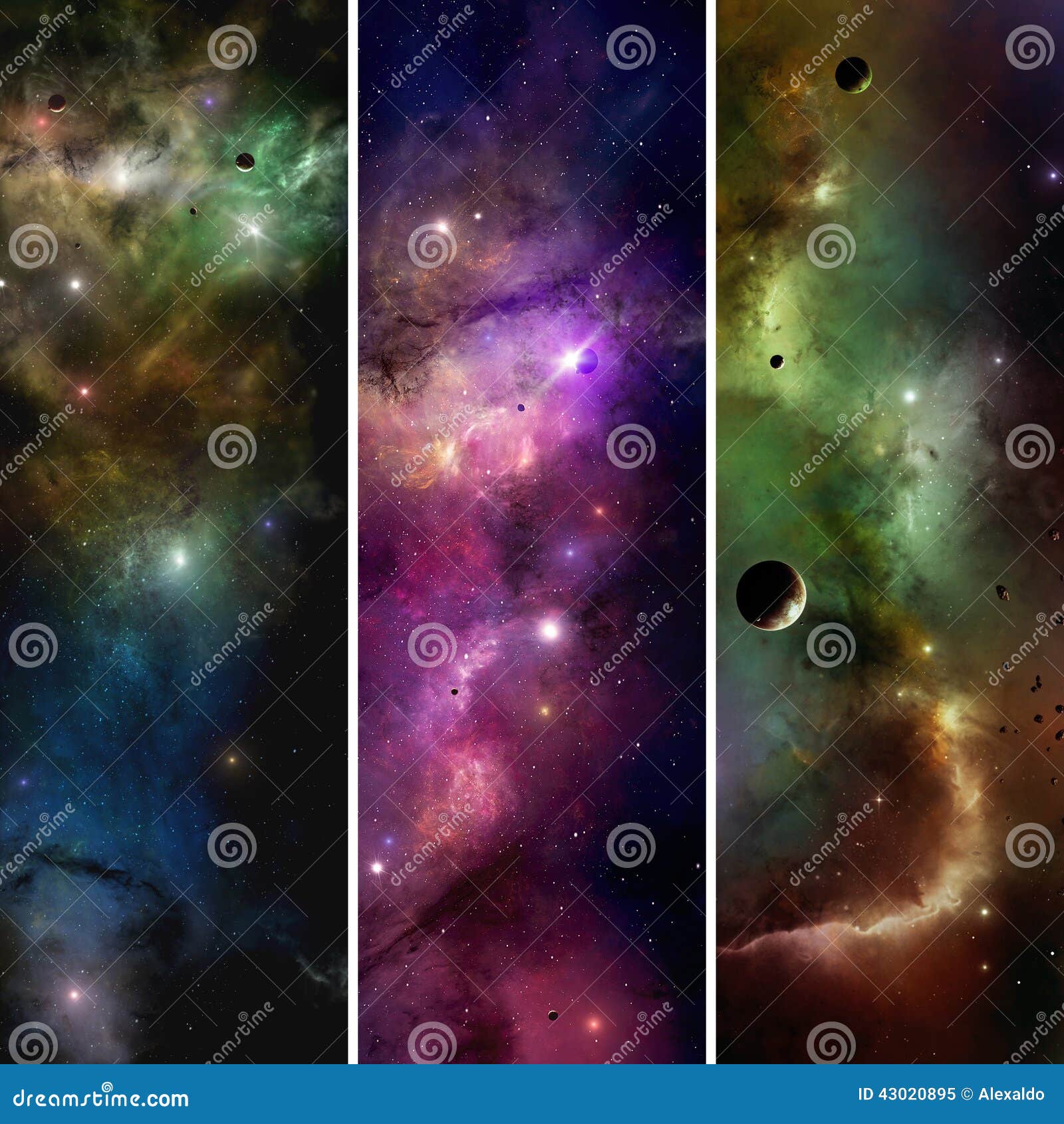 Starfield Banners Illustrations & Vectors