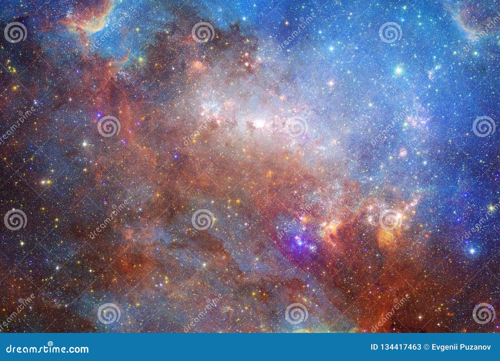 Galaxy, Starfield, Nebulae, Cluster of Stars in Deep Space. Science