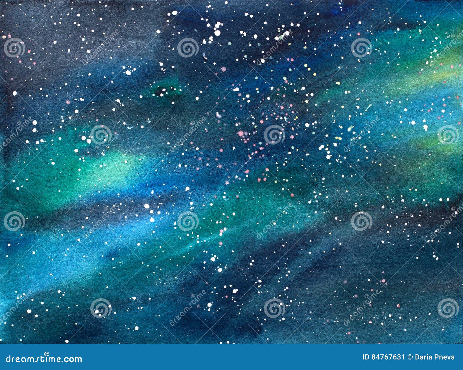 galaxy universe cosmos watercolor 