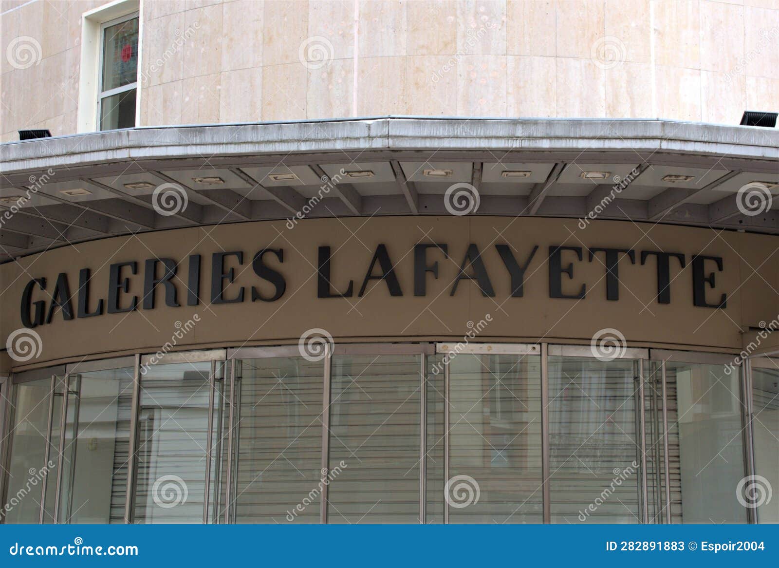Galeries Lafayette Shop Entrance. Editorial Stock Photo - Image of ...