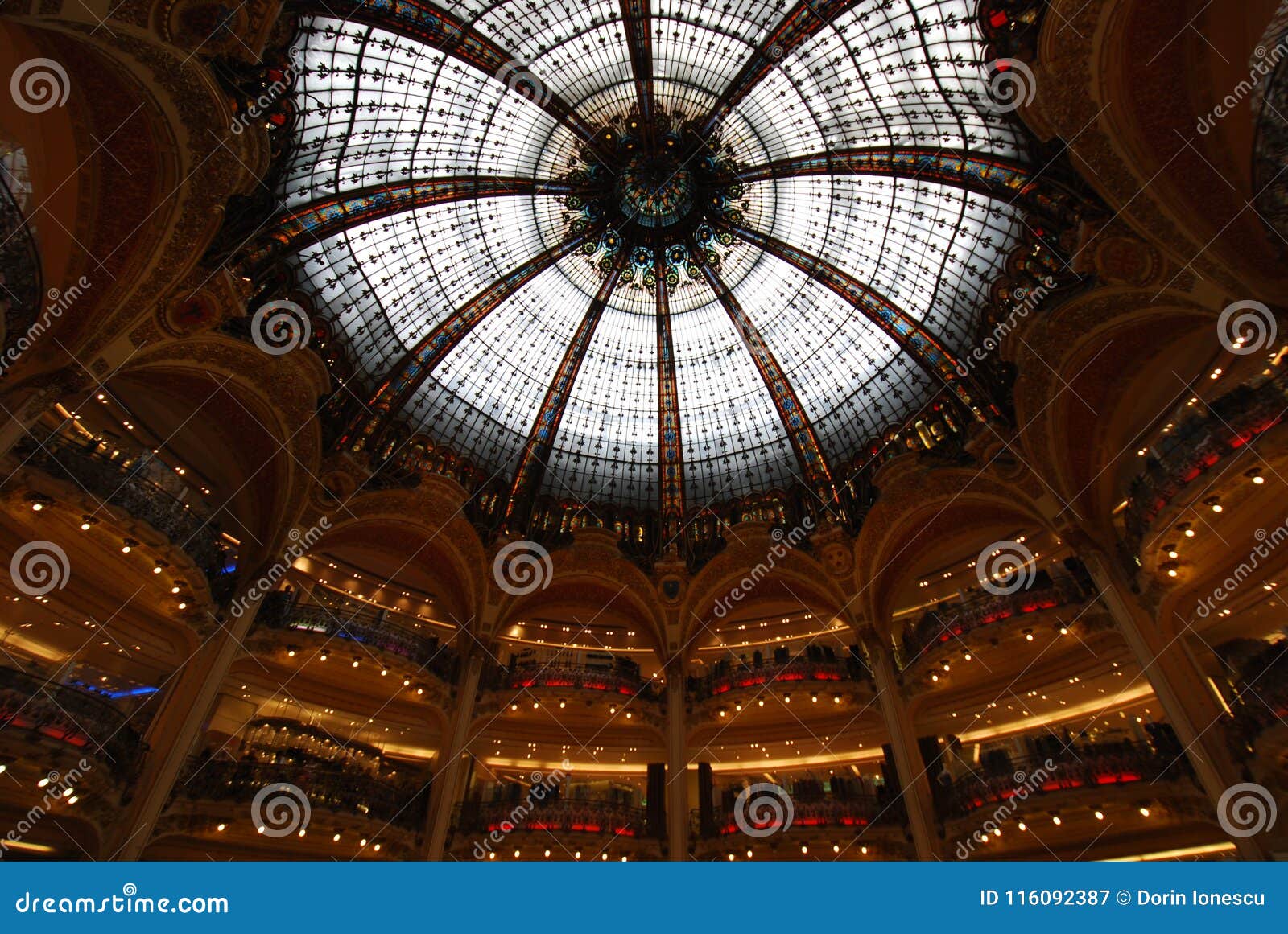 Galeries Lafayette Store Landmark Dome Ceiling Stained Glass
