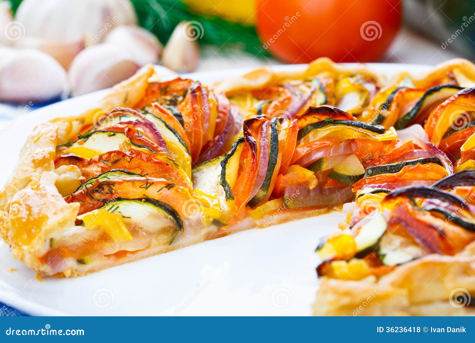 Galette ratatouille stock photo. Image of french, plate - 36236418