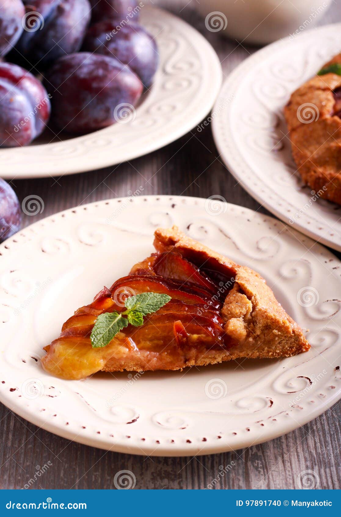 Galette with a Whole Wheat Crust Stock Photo Image of pastry, treat