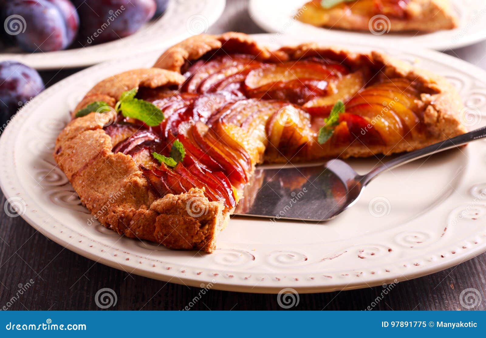 Galette with a Whole Wheat Crust Stock Image Image of food, slice