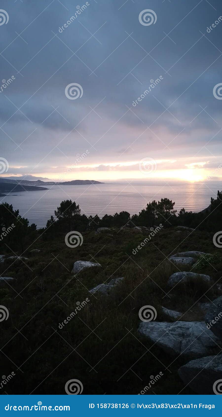 galicia spain viewer balcony sea sunset natuur