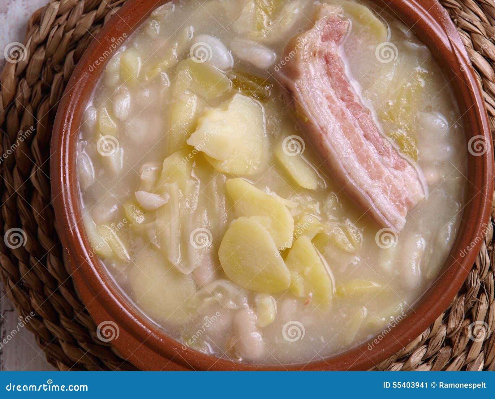Galician broth stock image. Image of traditional, close 55403941