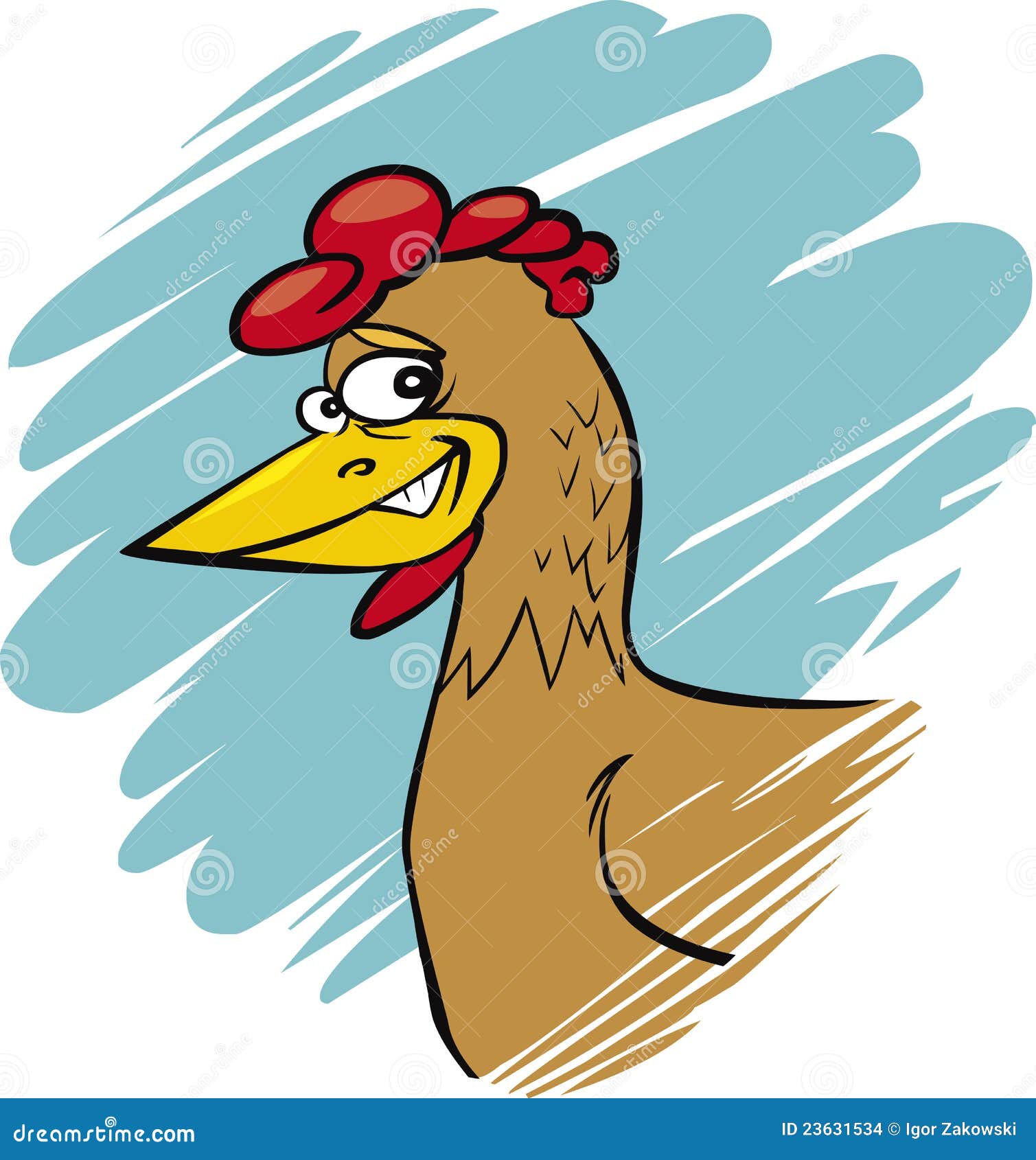 Galinha engraçada ilustração do vetor. Ilustração de feliz - 23631534, image size:1509x1690