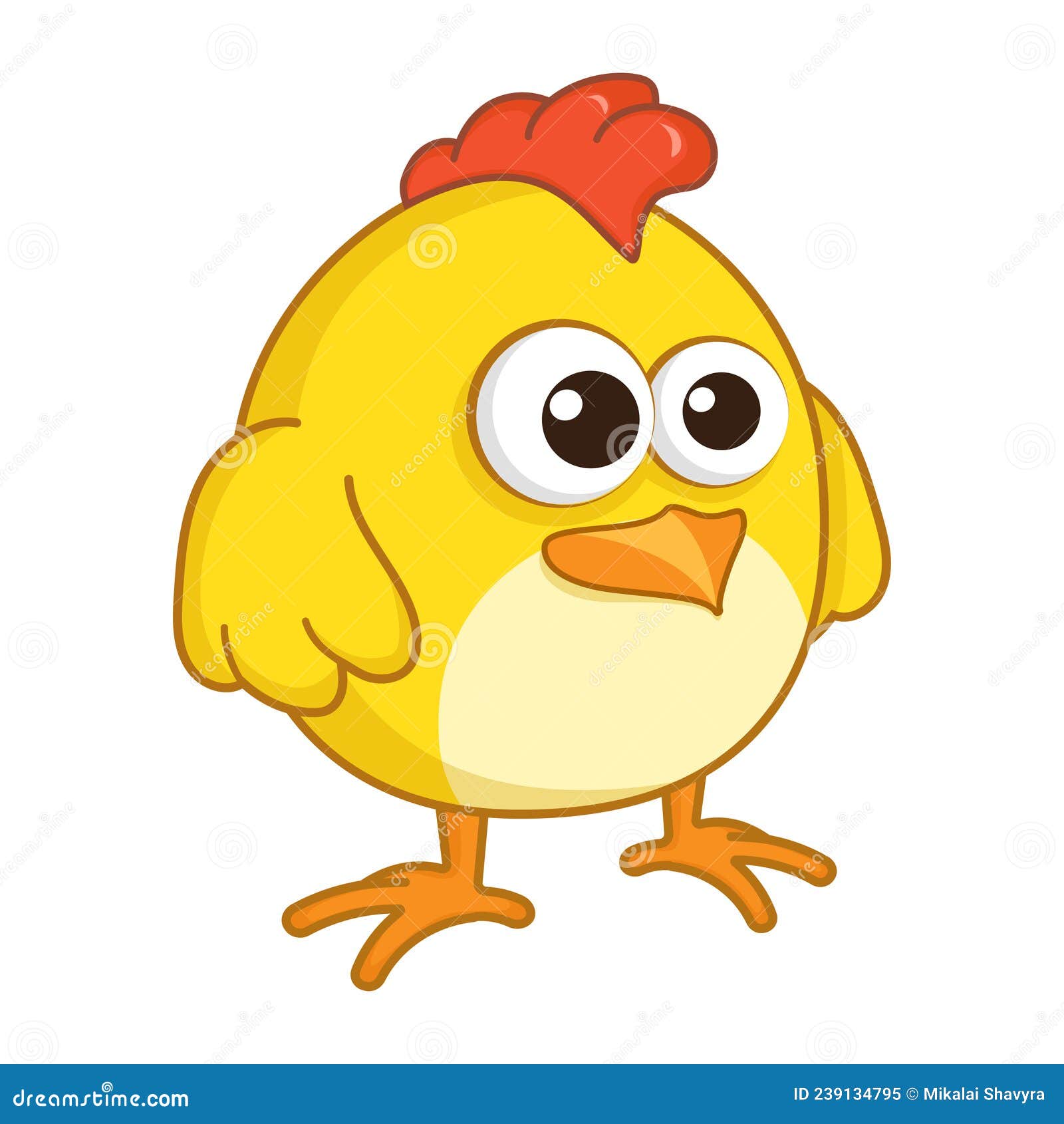Personagem de desenho animado galinha — Ilustração de Stock
