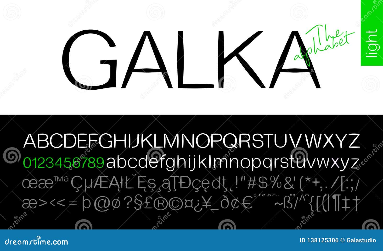 Galka Light Sans Serif Font Stylized Modern Alphabet For Branding Projects Homeware Design Packaging Stock Illustration Illustration Of Logo Magazines