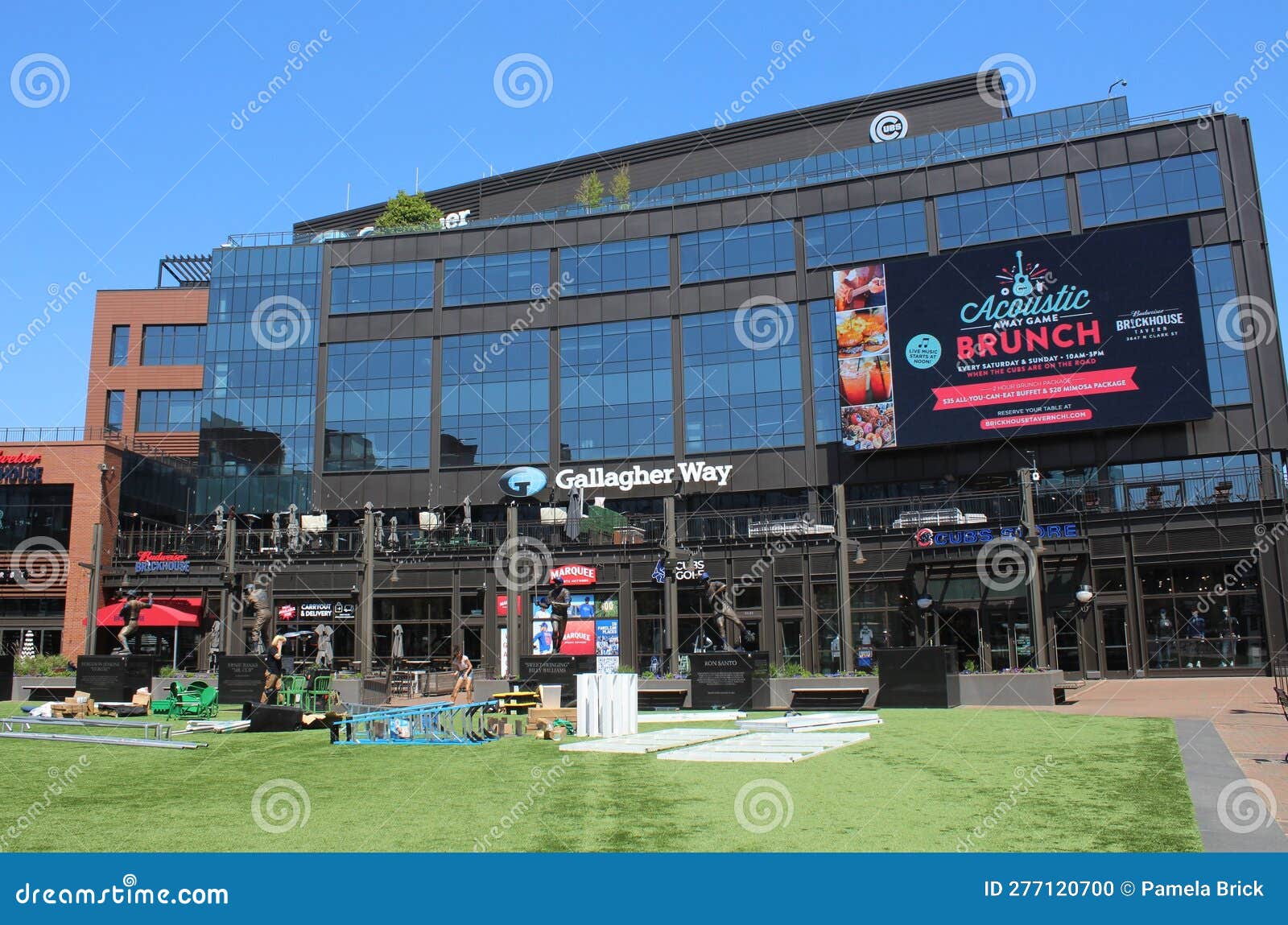Gallagher Way Plaza at Wrigley Field in Chicago Editorial Image Image