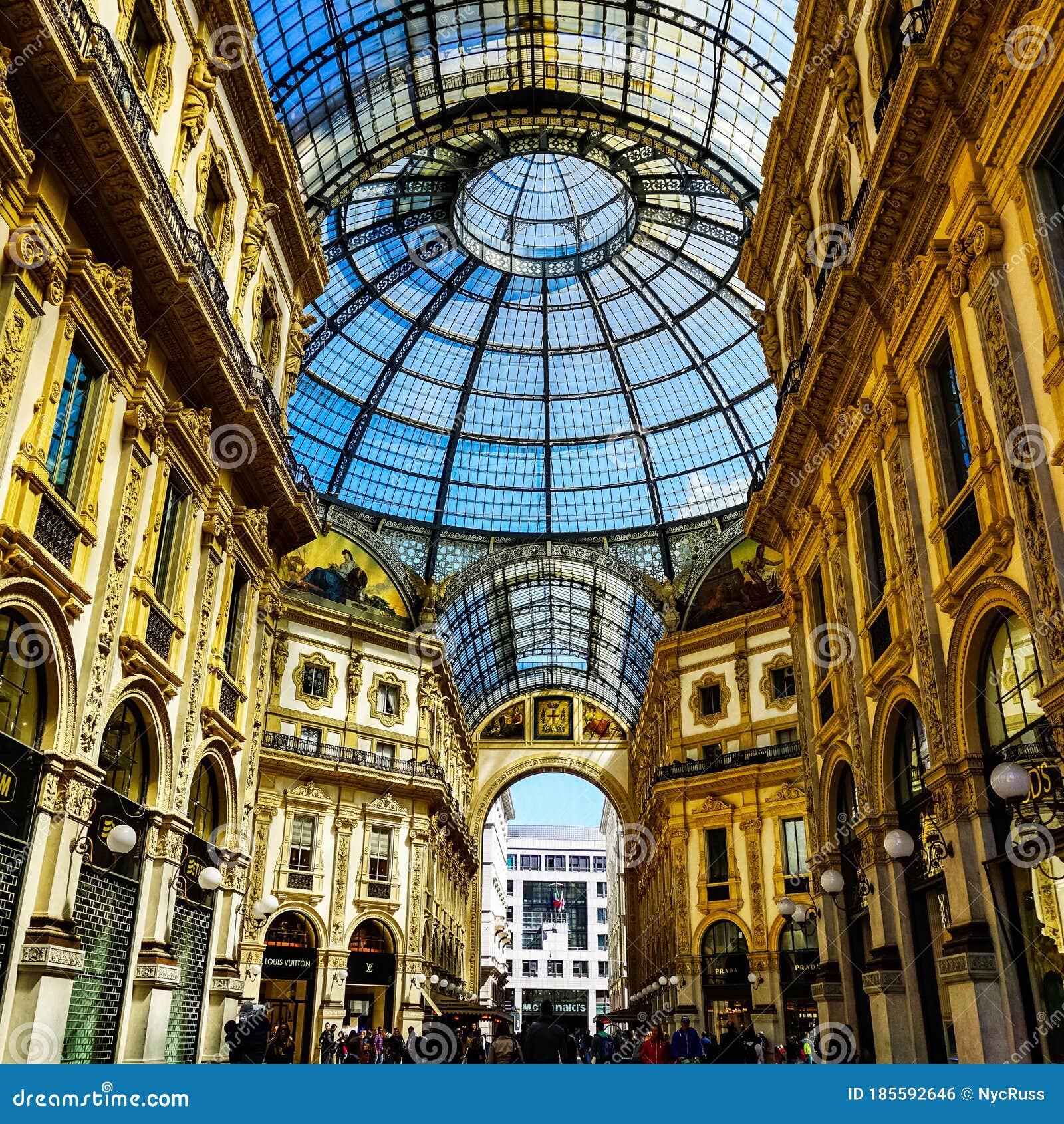 Galleria Vittorio Emanuele II in Milan with the View of the