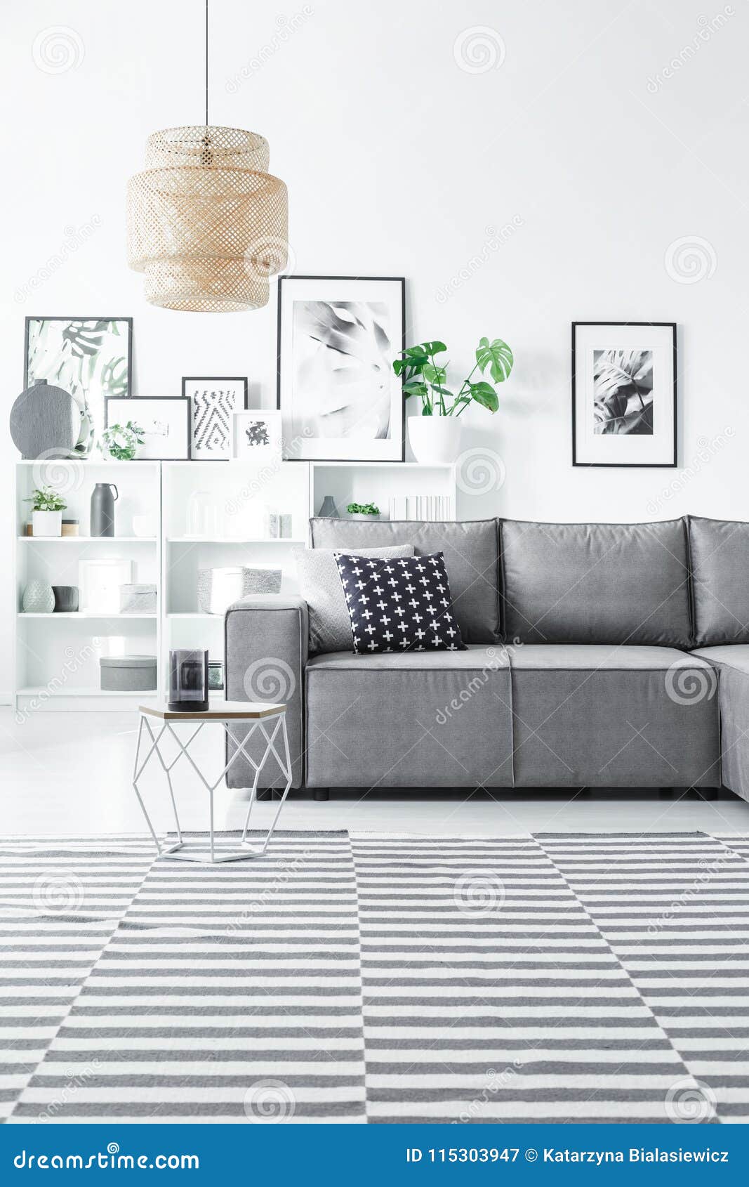 Gallery In Living Room Interior Stock Image Image Of