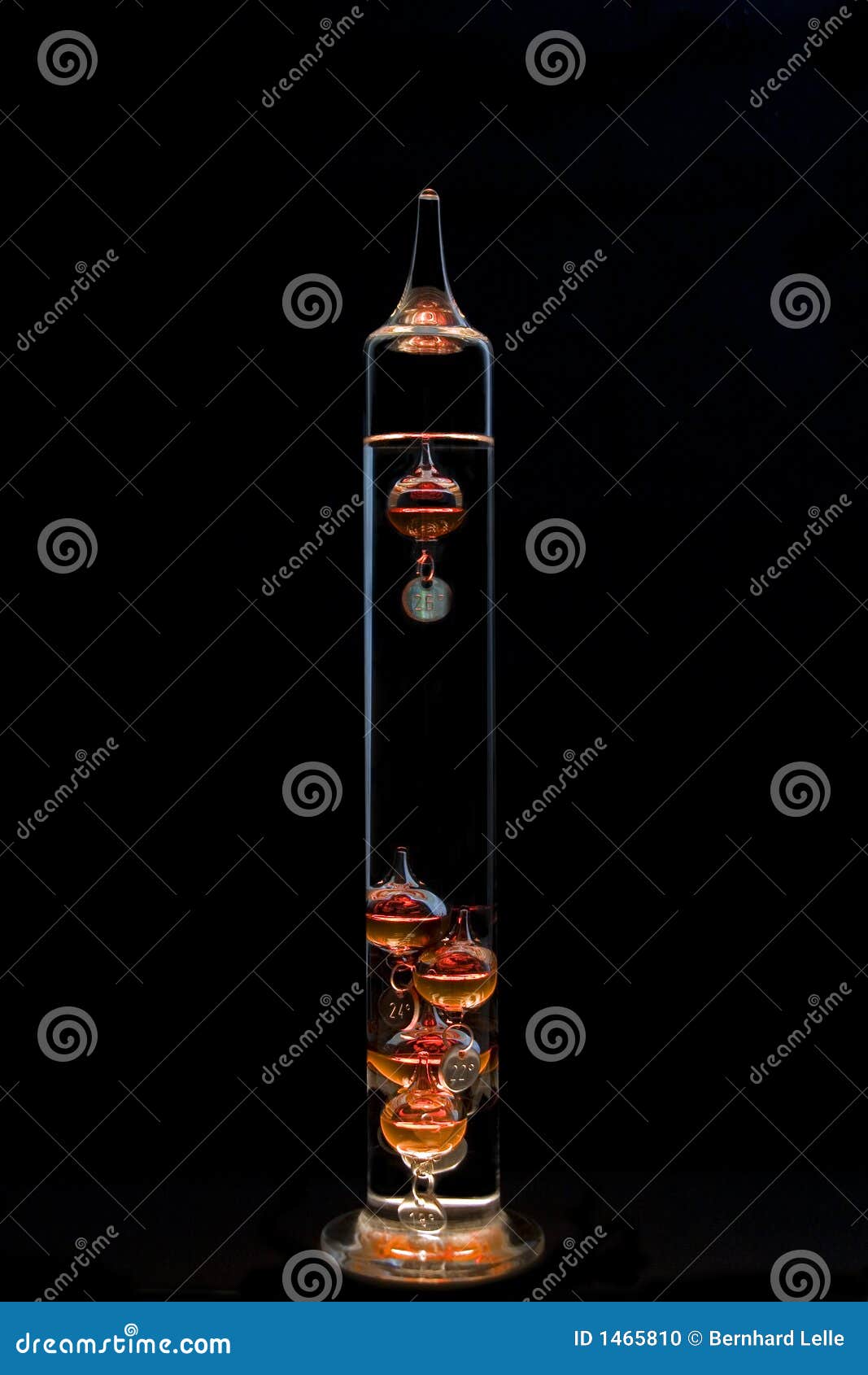 Gallileo Thermometer stock photo. Image of metereology 1465810