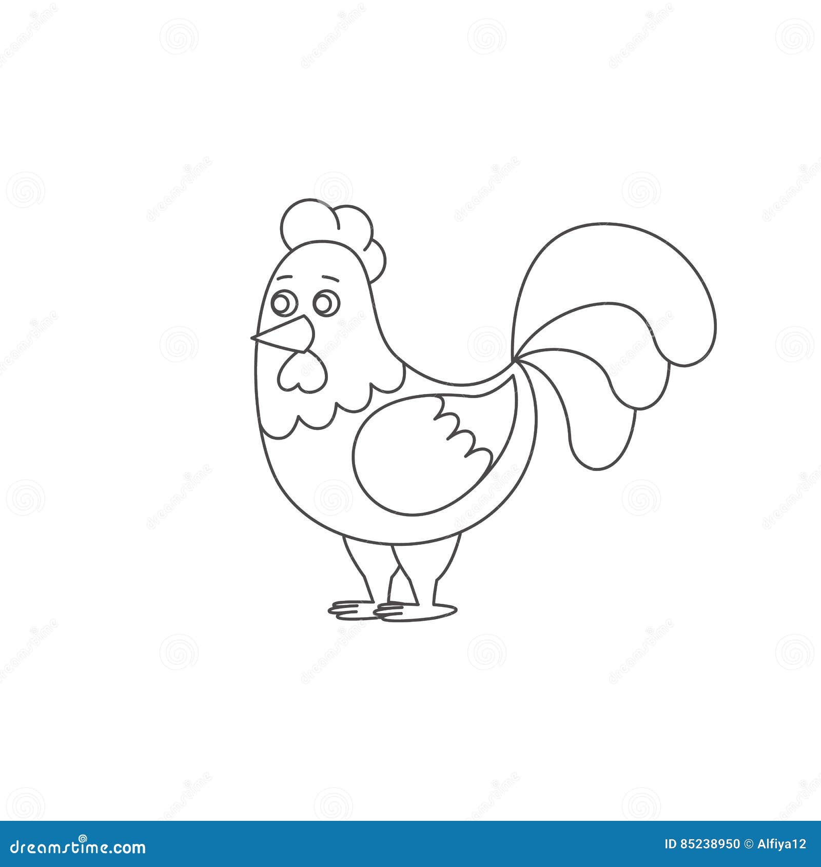 Gallo per il libro da colorare