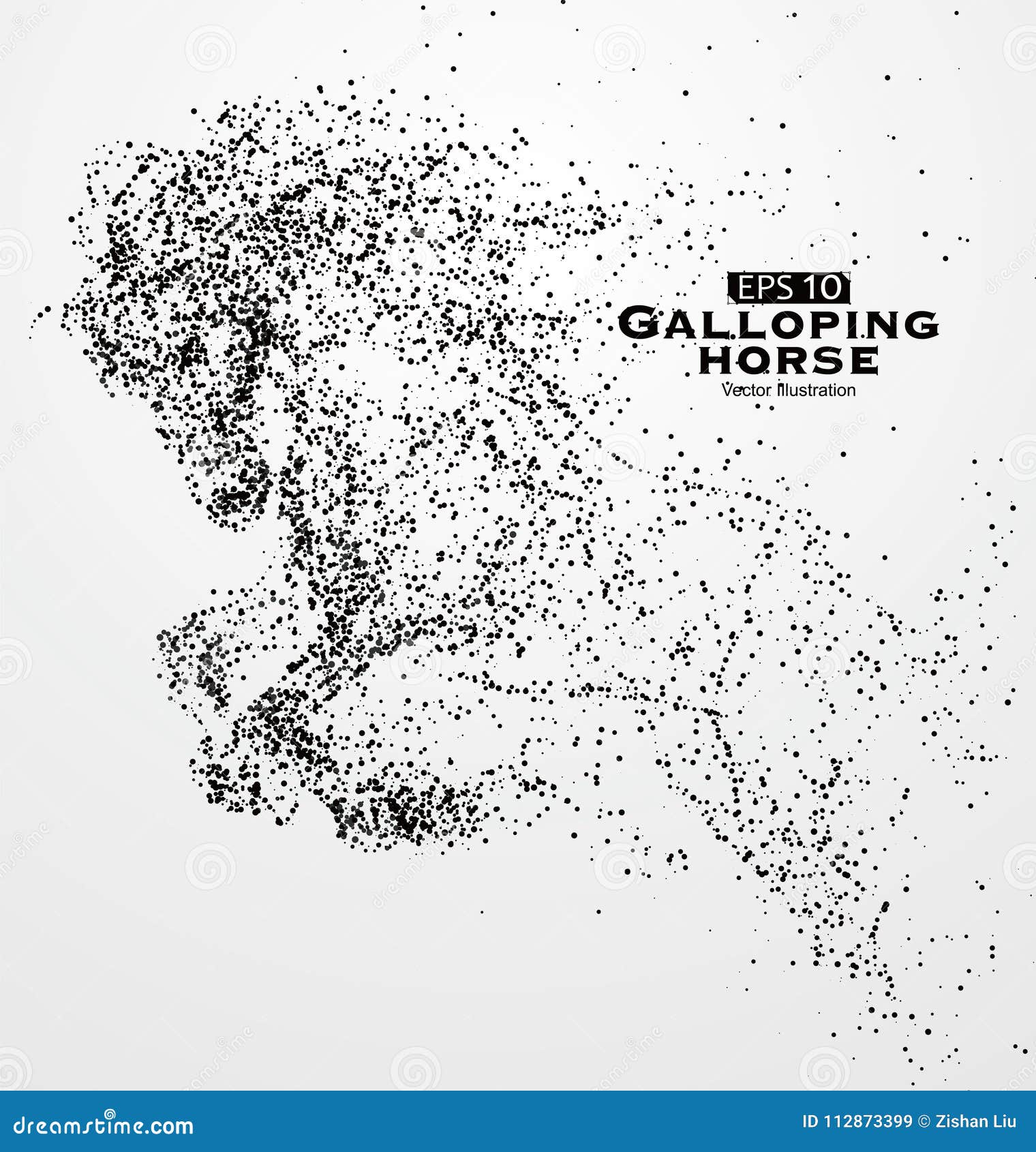Galloping Horse Abstract Cartoon Vector | CartoonDealer.com #100849687