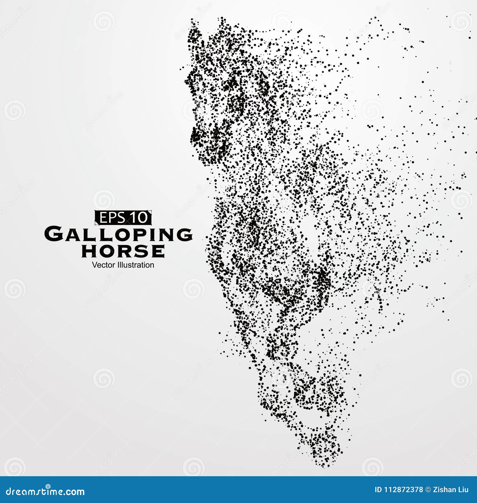 Galloping Horse Lifted Her Leg. Cartoon Vector | CartoonDealer.com