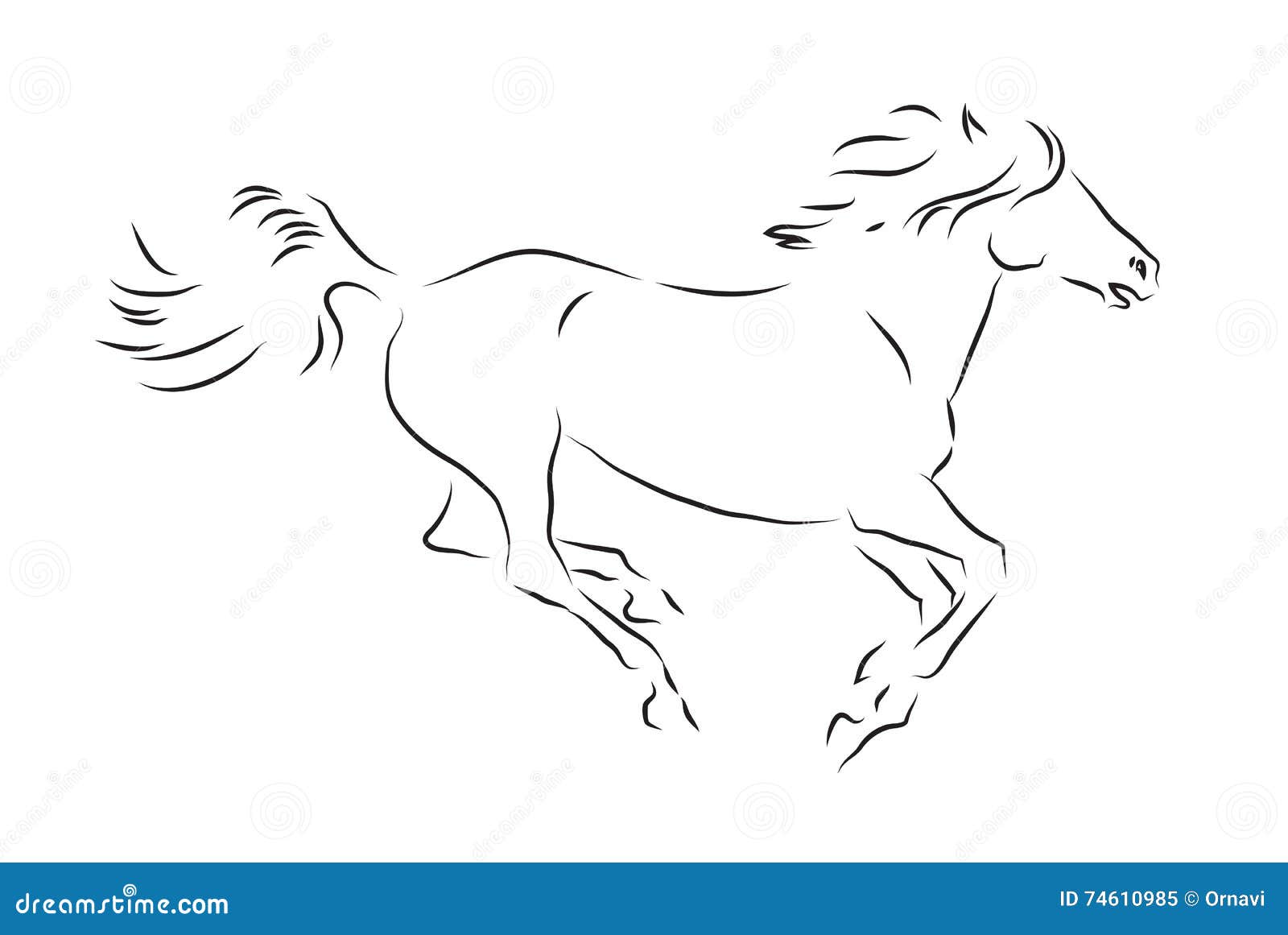 galloping horse vector illustration 74610985