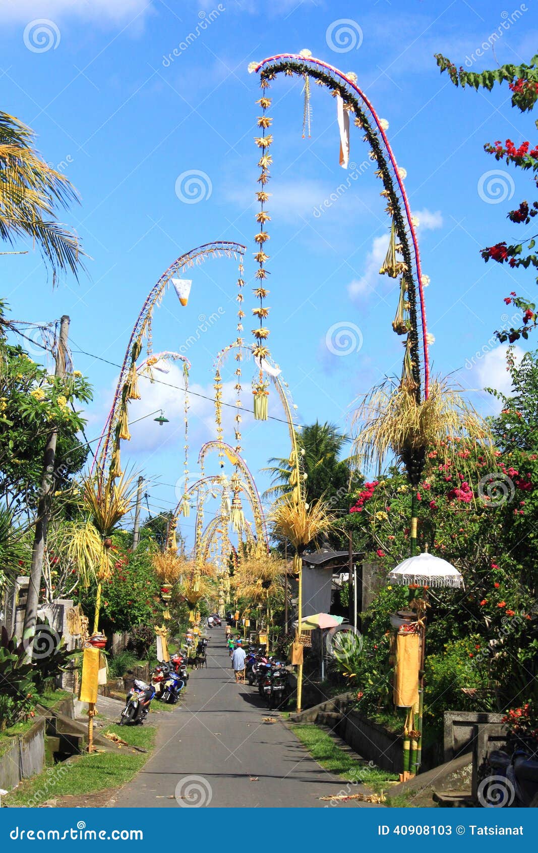 Galungan And Kuningan  In Bali  Stock Image Image of 