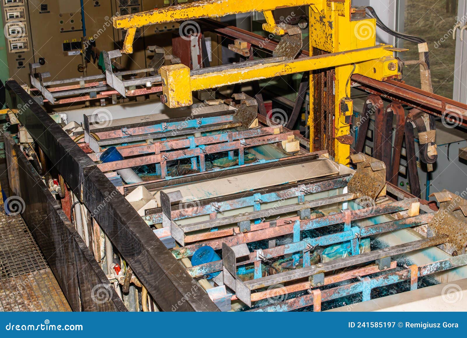 Galvanic Baths for Electrolytic Copper Plating Stock Image Image of