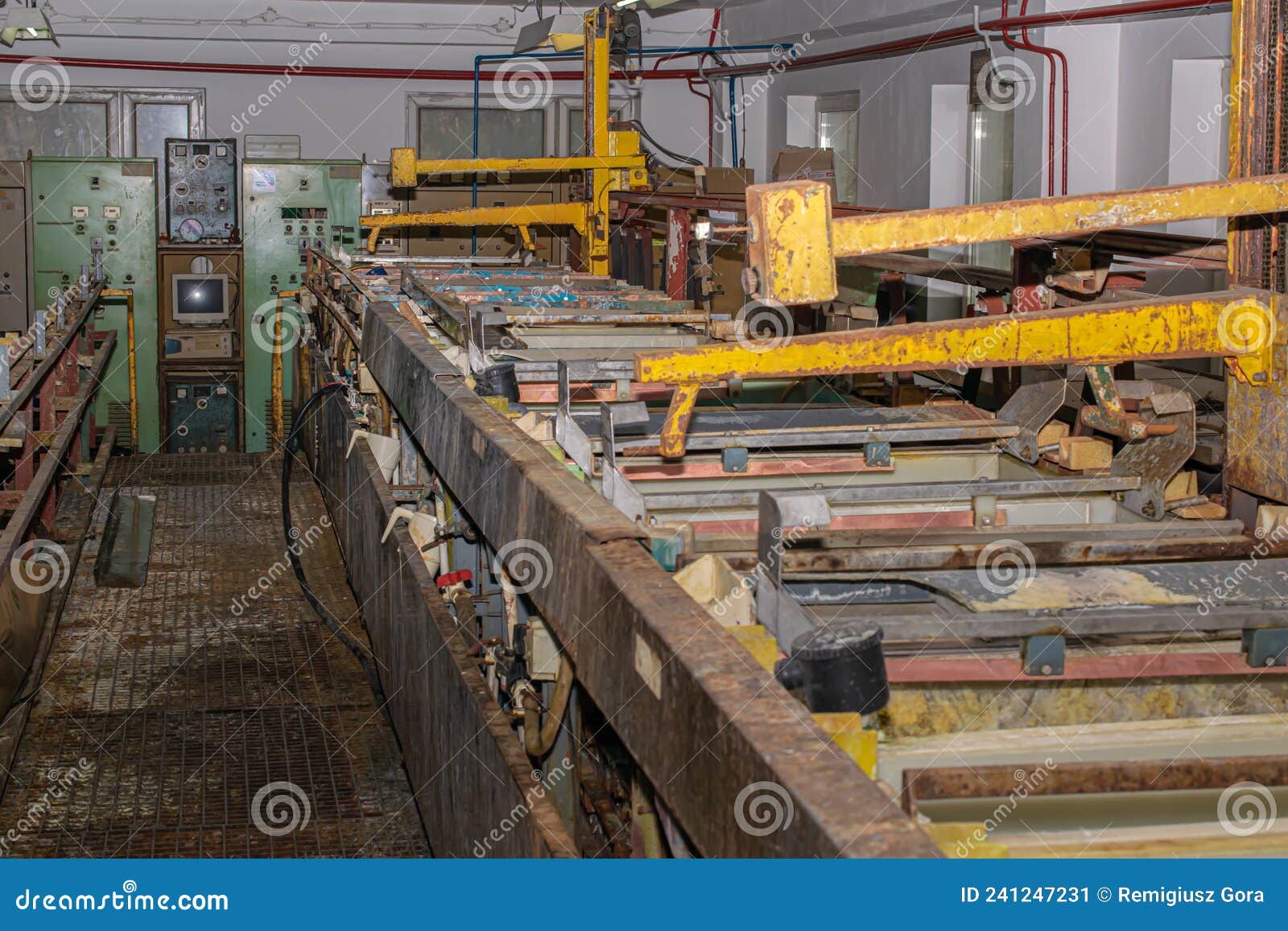 Galvanic Baths for Electrolytic Copper Plating Stock Image Image of