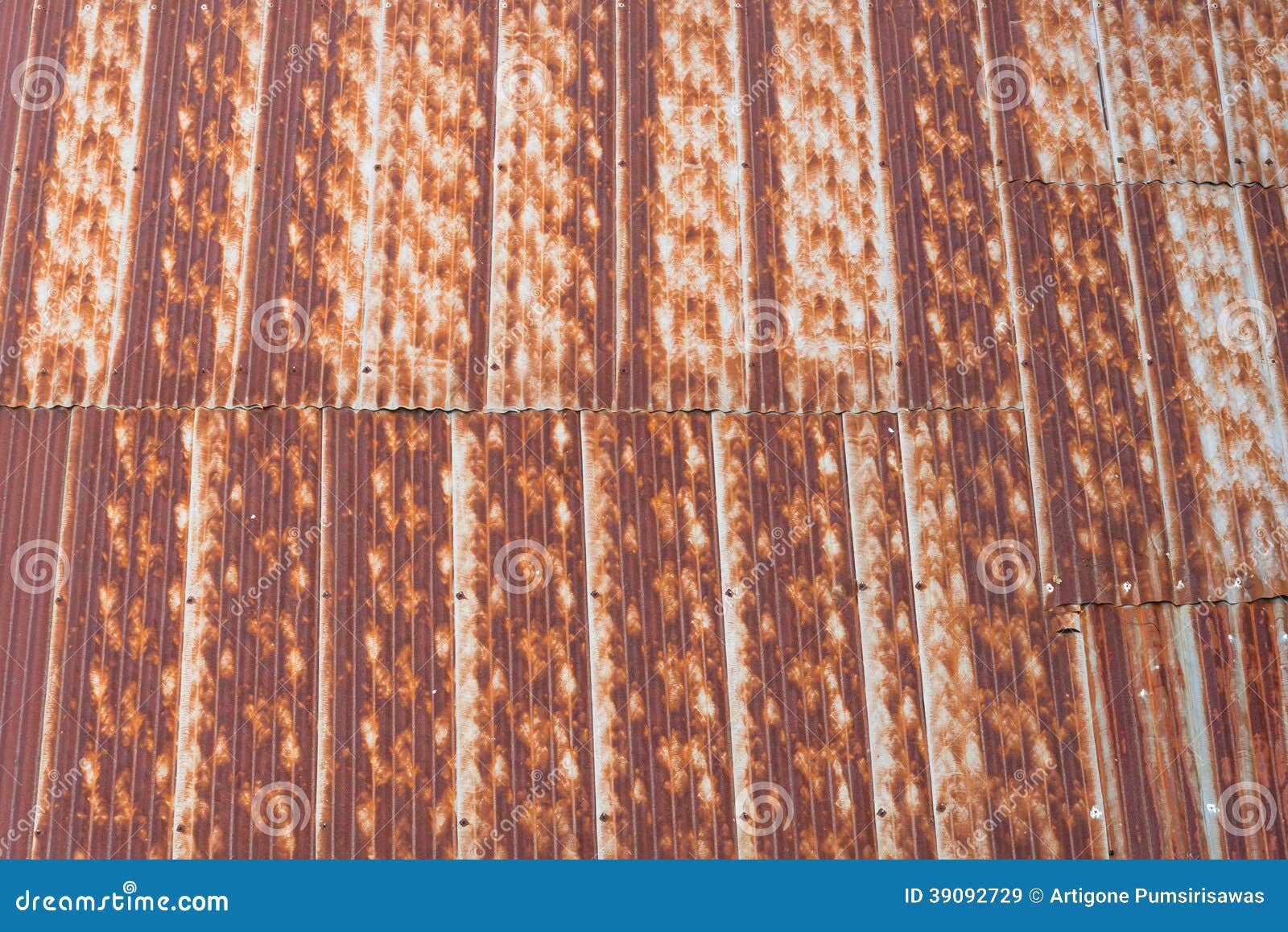 Galvanized iron rust roof stock image. Image of fold 39092729