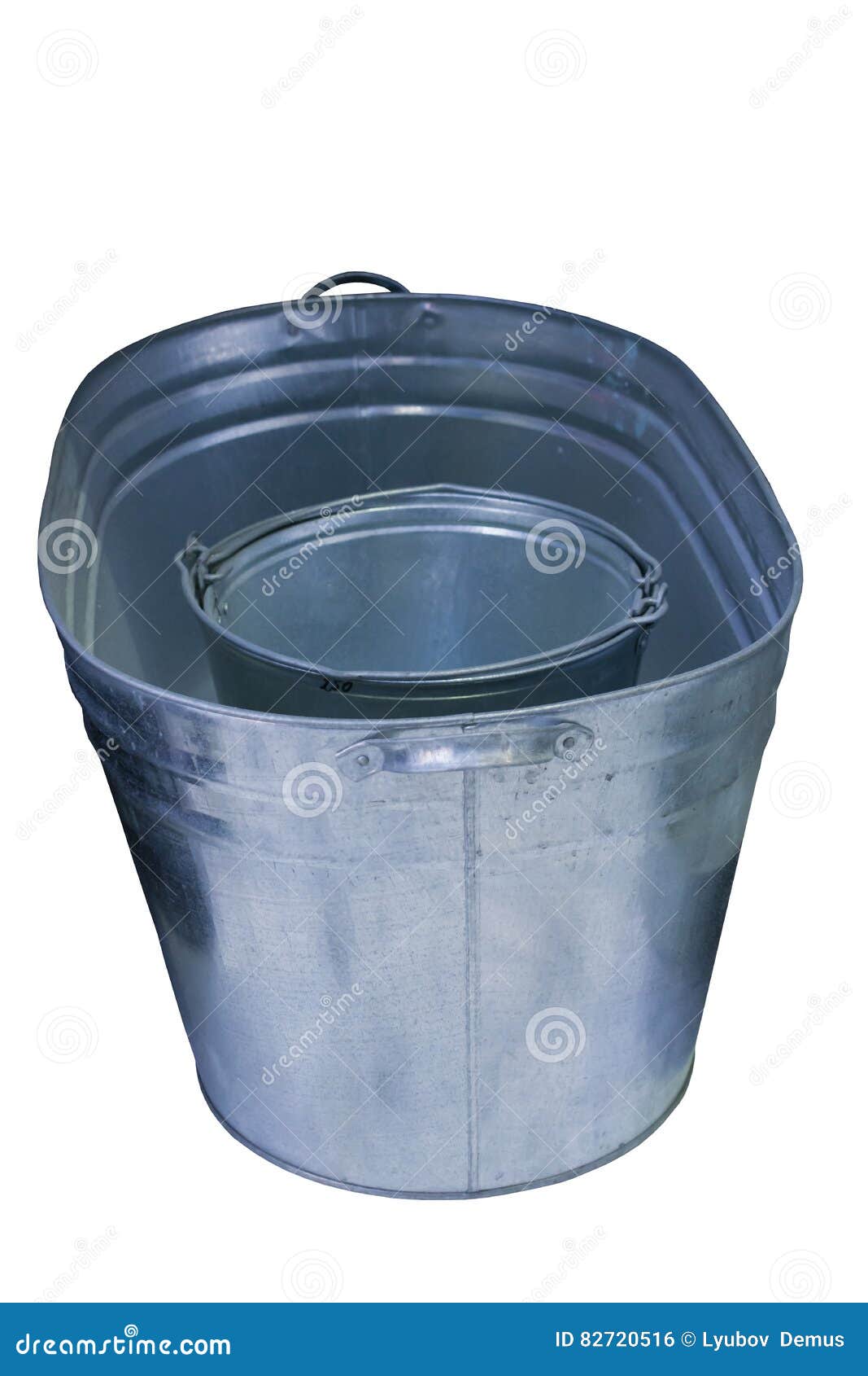 Galvanized Metal Tub and Bucket Stock Photo Image of metal, capacity