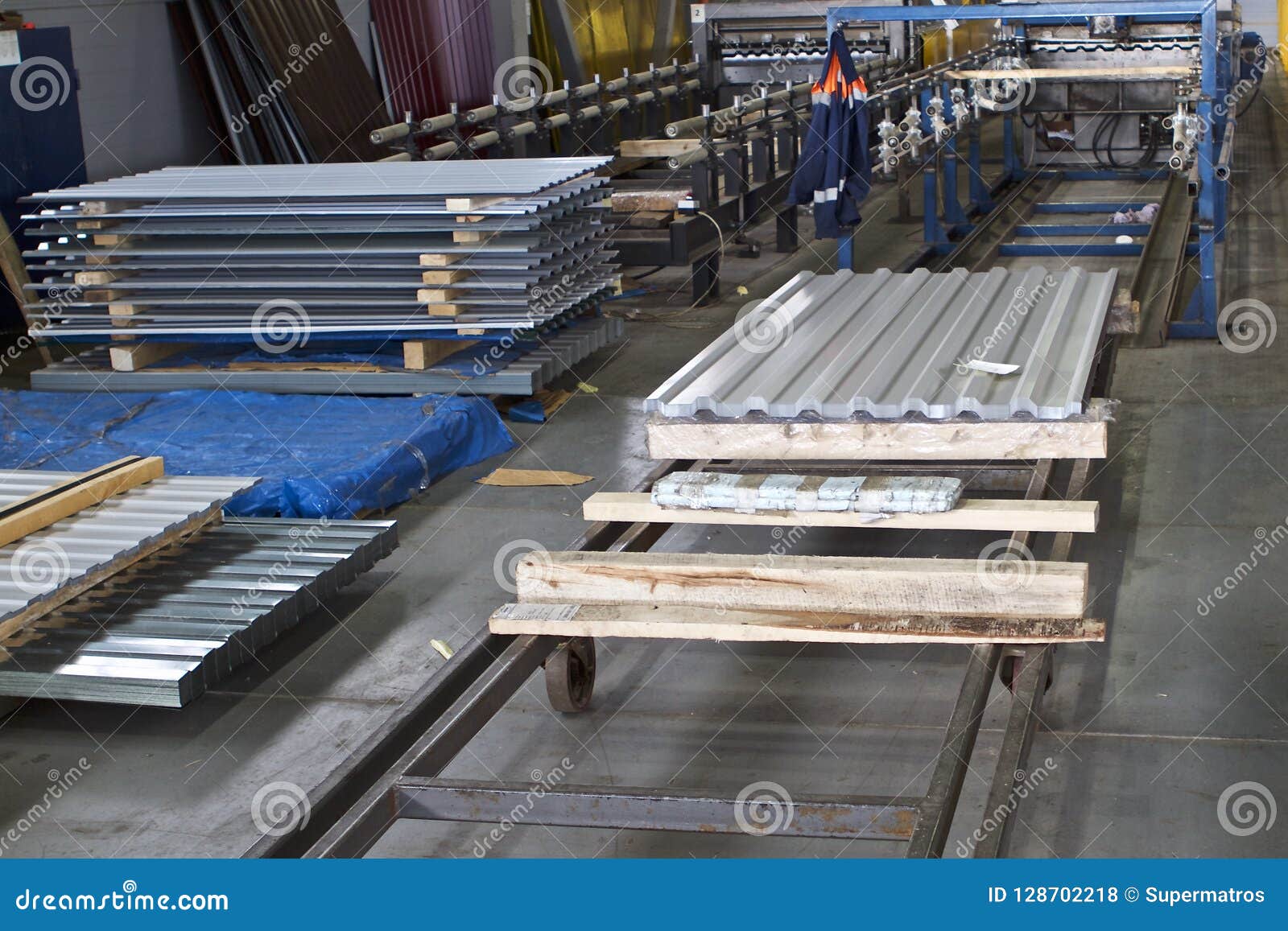 Galvanized Profiled Steel Sheets in Packs Stock Photo Image of sheet
