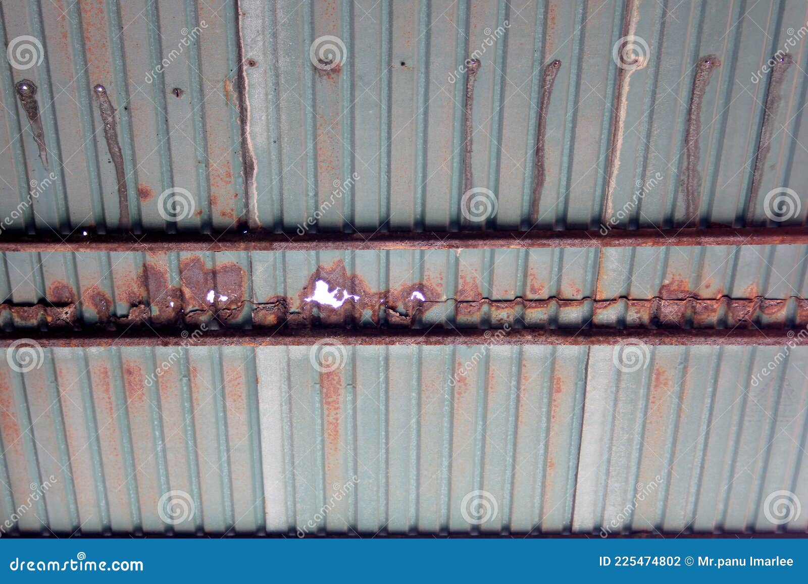 The Galvanized Roof is Damaged by Rusting Stock Photo Image of roof