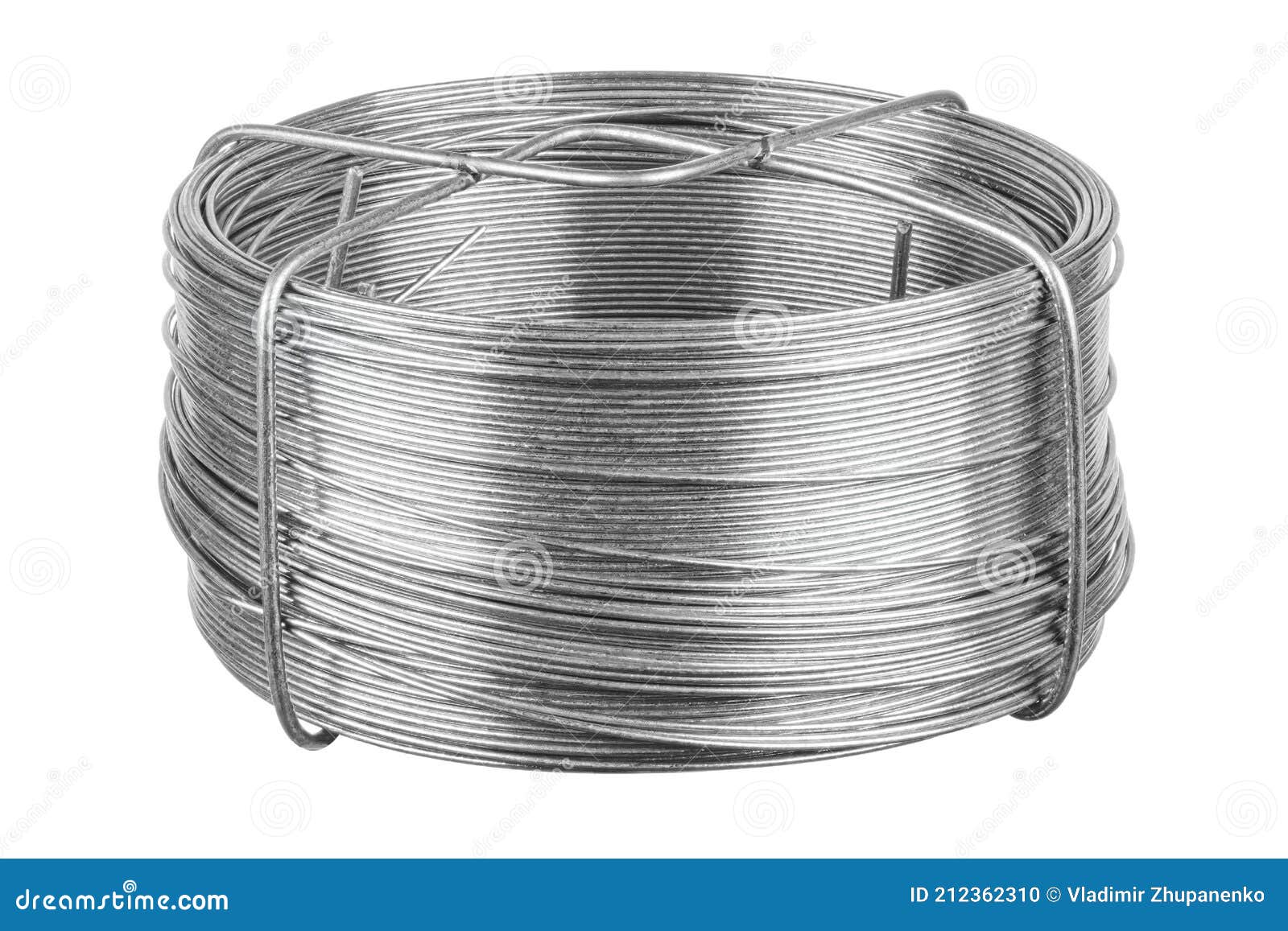 Galvanized Wire Coil in Holder Isolated on White Background Stock Photo Image of clean