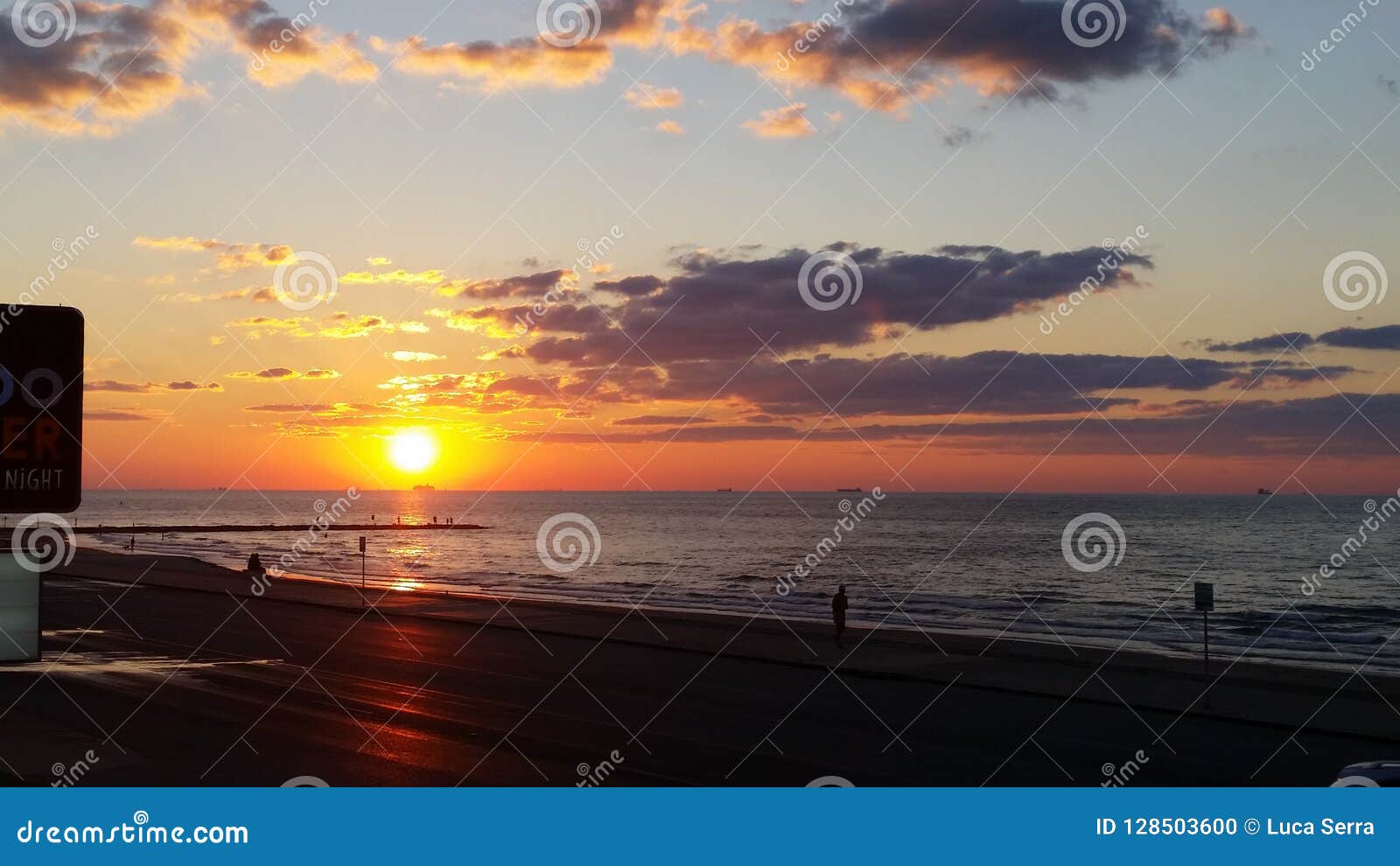 Galveston stock photo. Image of texas, sunrise, galveston 128503600