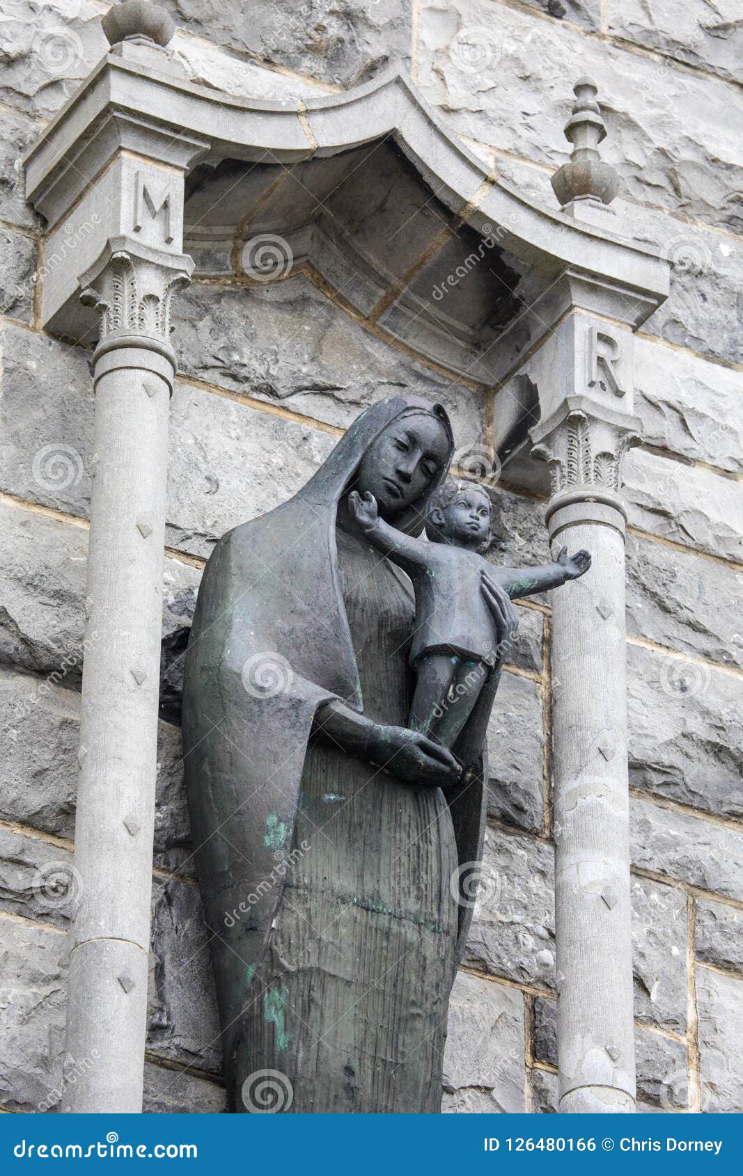 Virgin Mary And Jesus  Christ  At Galway  Cathedral  Editorial 