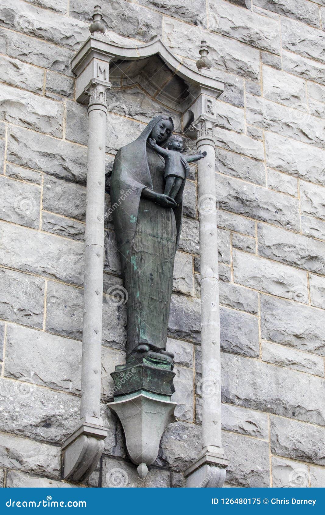 Virgin Mary And Jesus  Christ  At Galway  Cathedral  Editorial 