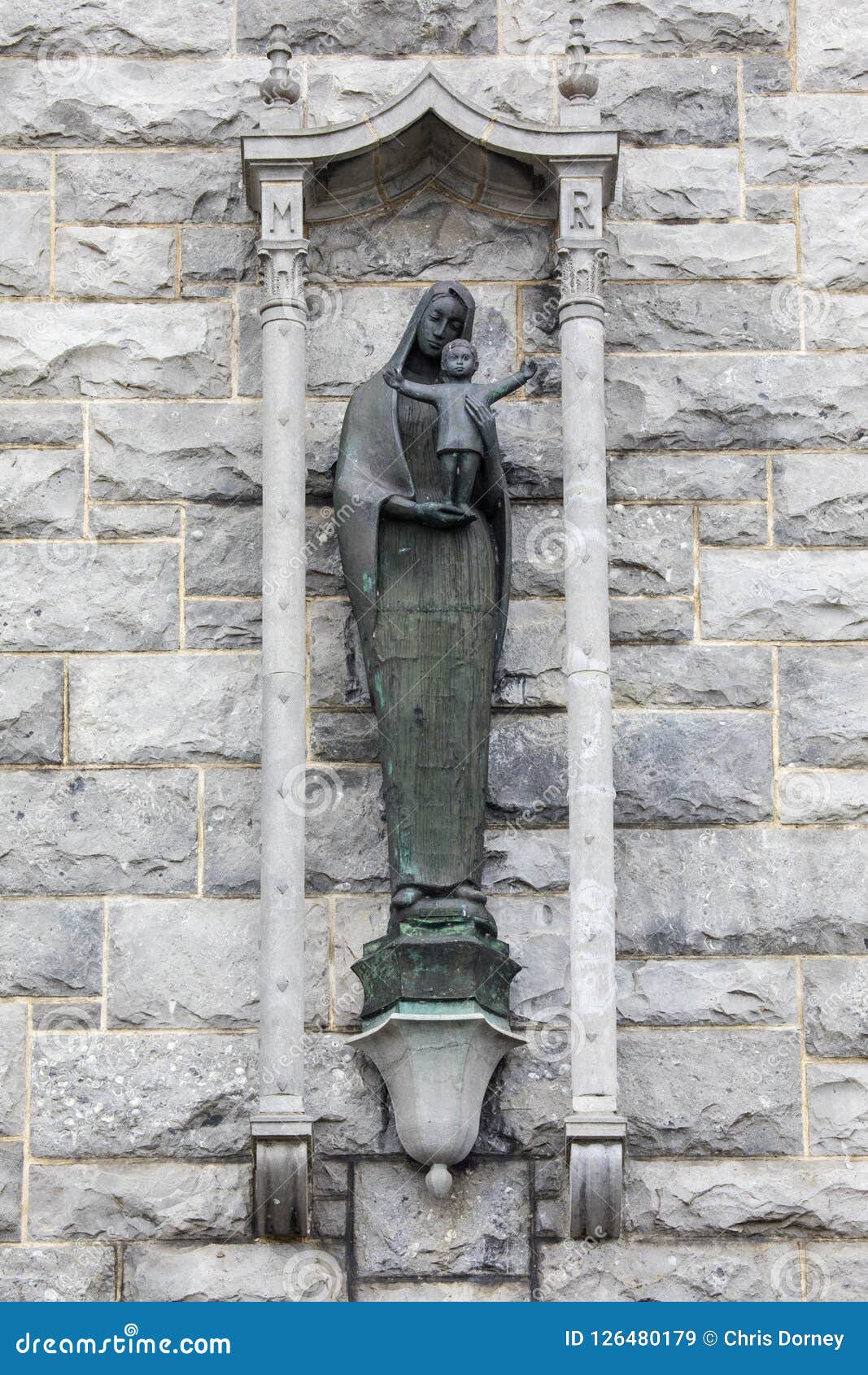 Virgin Mary And Jesus  Christ  At Galway  Cathedral  Editorial 