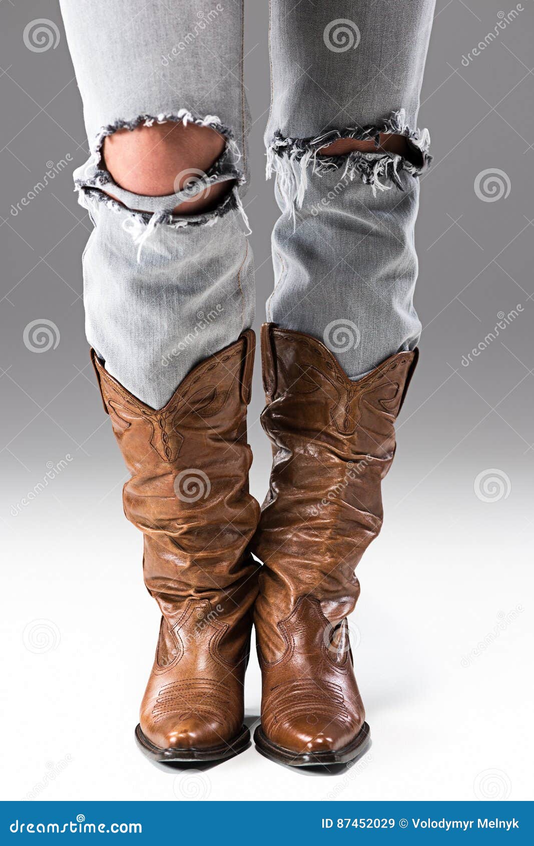 Gambe in Jeans E Stivali Di Cowboy Immagine Stock Immagine di cowboy, modo 87452029