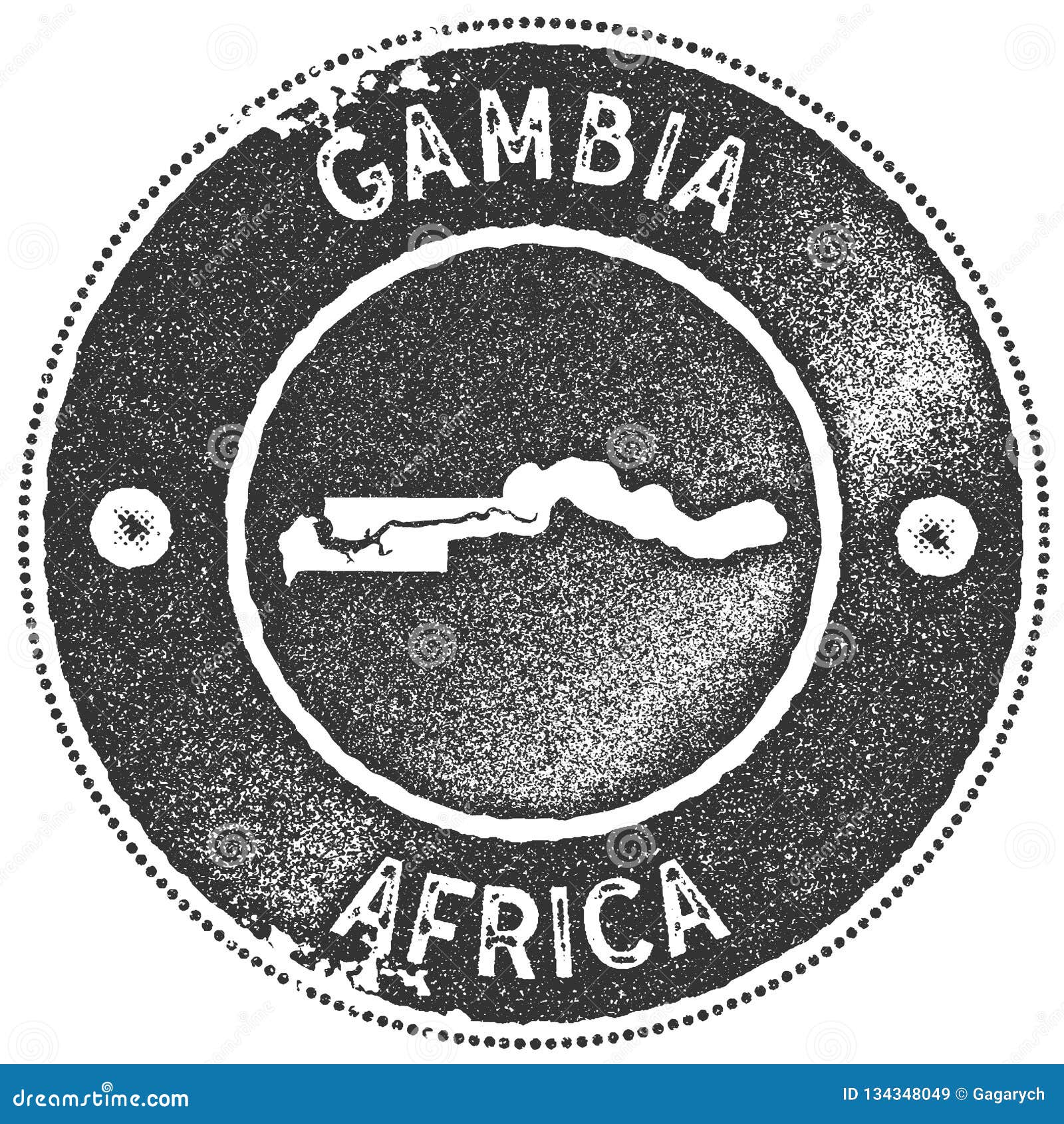Gambia map vintage stamp. stock vector. Illustration of rubber - 134348049