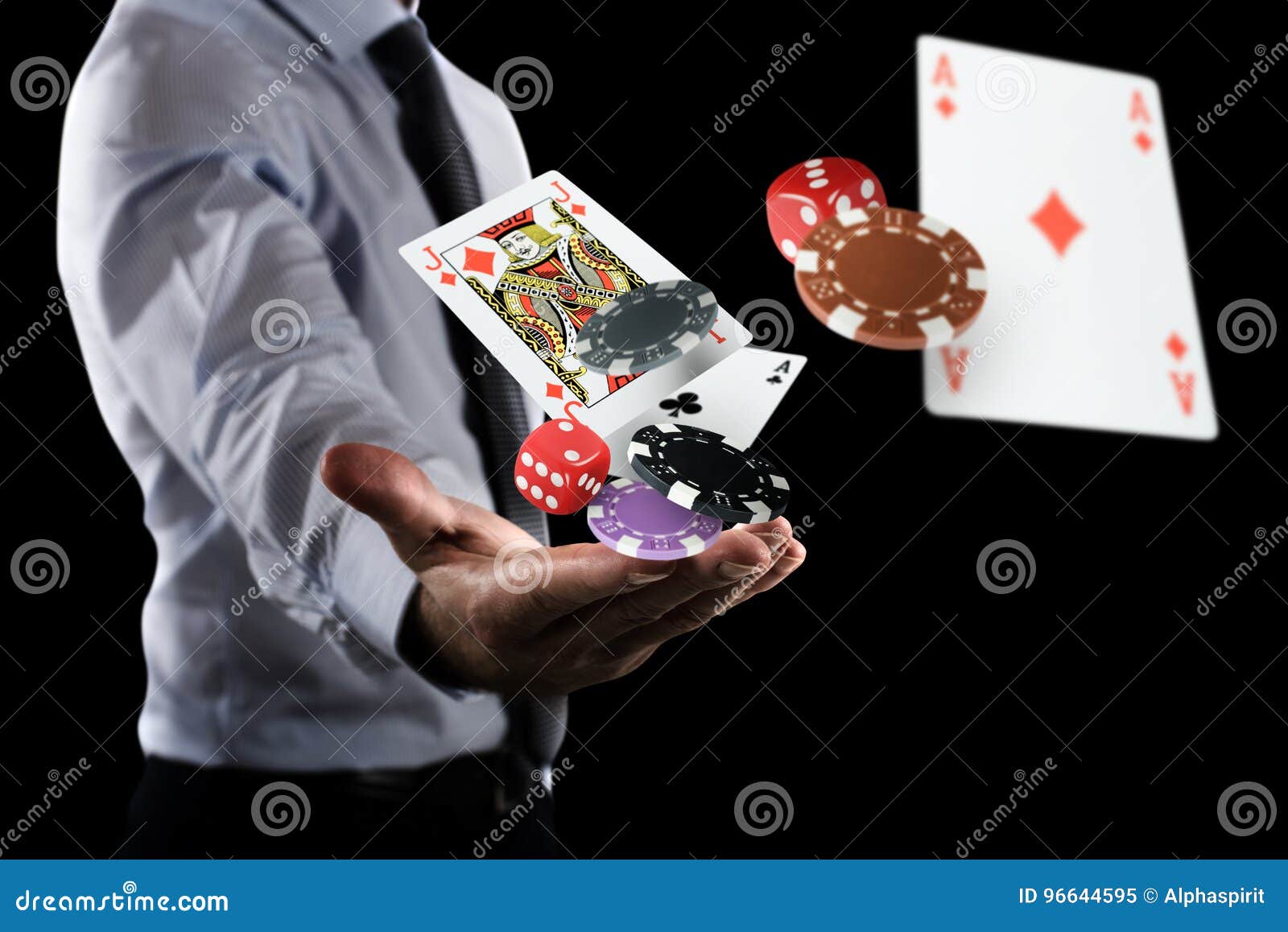 Gambler makes his bet stock image. Image of finance, poker 96644595
