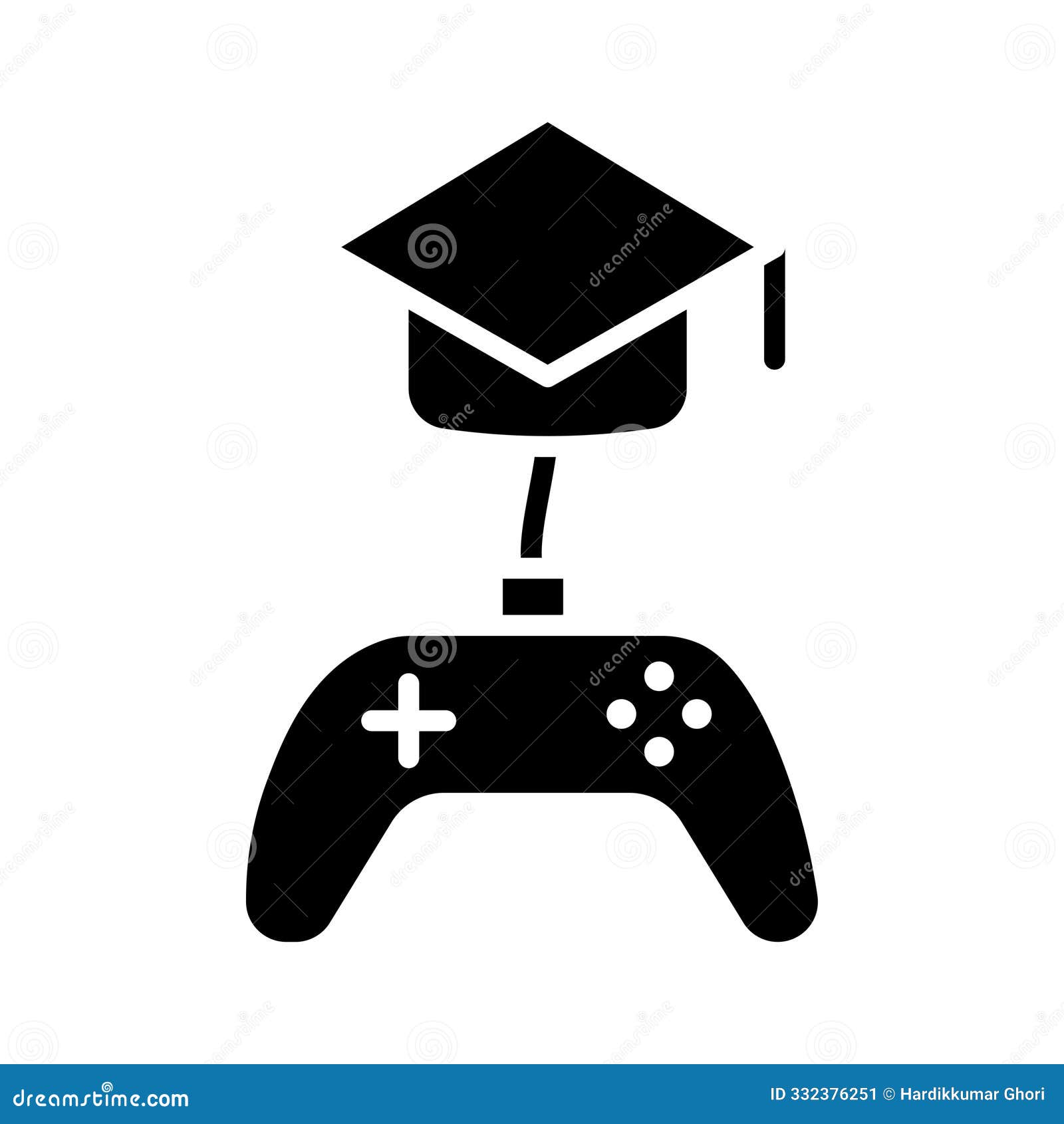 game based learning line icon  on white background