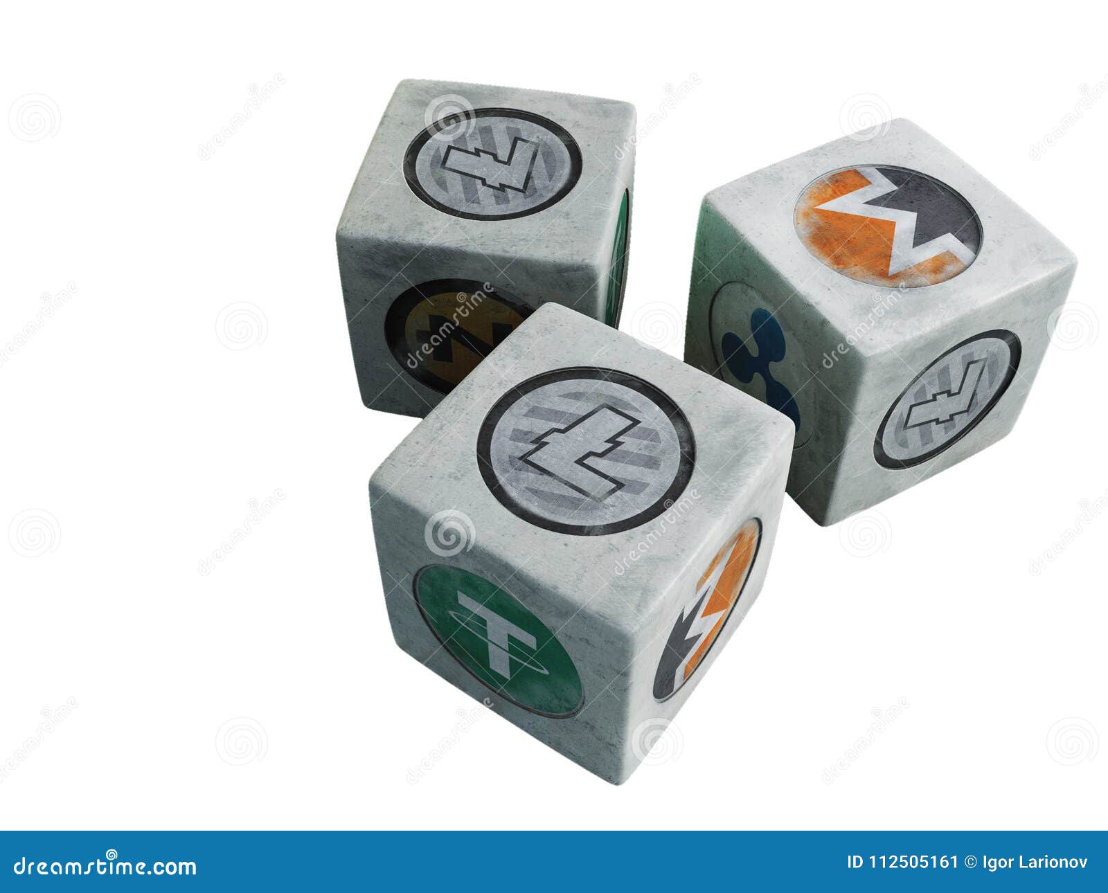 The Game of Dice with Symbols Vintage Cryptocurrency. Isolated O Stock  Illustration - Illustration of gamble, cryptography: 112505161