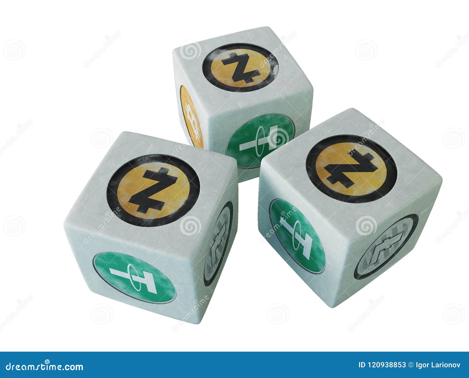 Game Bones with the Image of Crypto Currency. Playing Dice for C Editorial Stock Photo