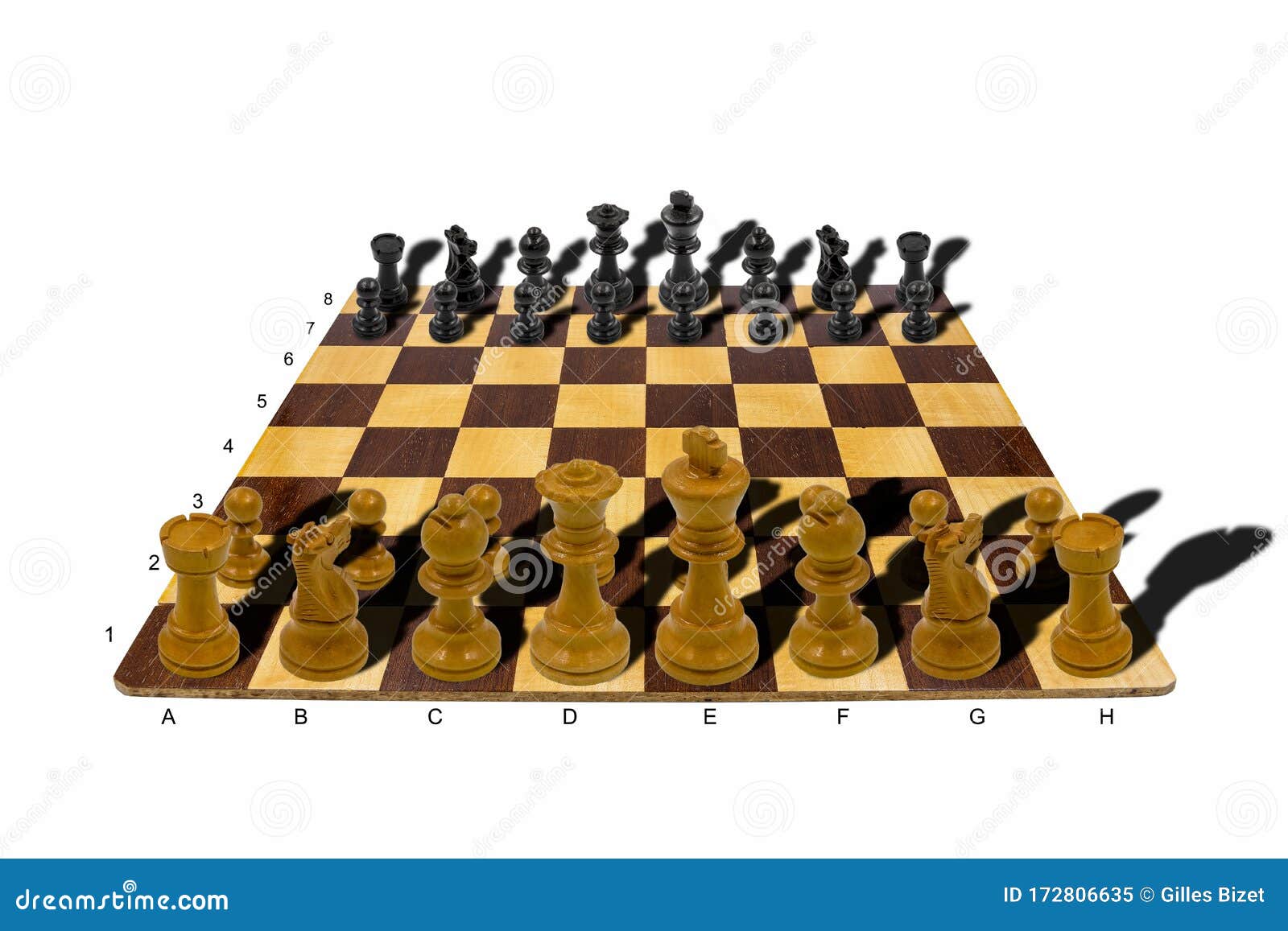 Game of Chess Isolated on White Stock Image - Image of bishop, strategic:  172806635