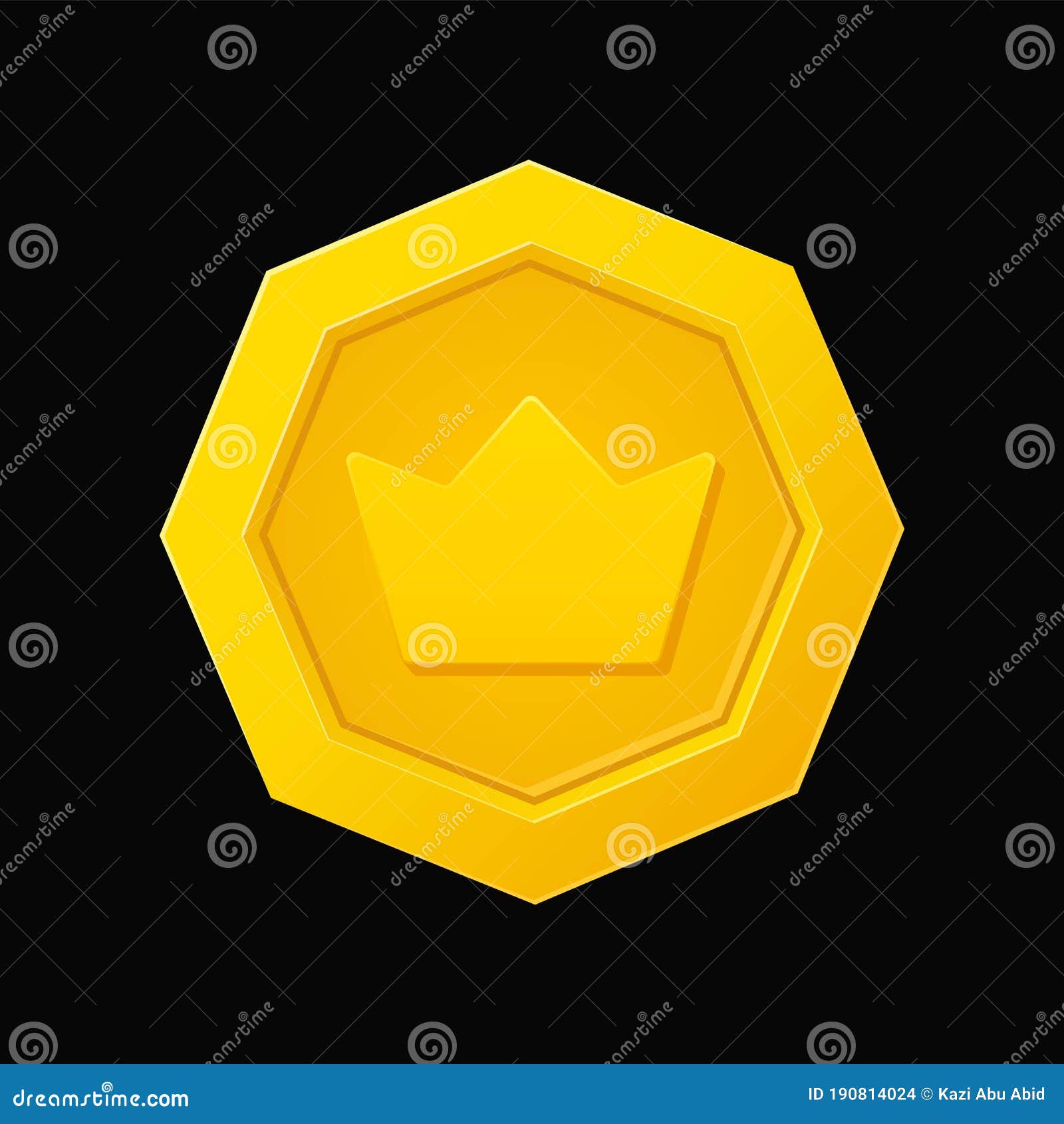 Game Coin Gold With Crown Symbol Stock Vector ...