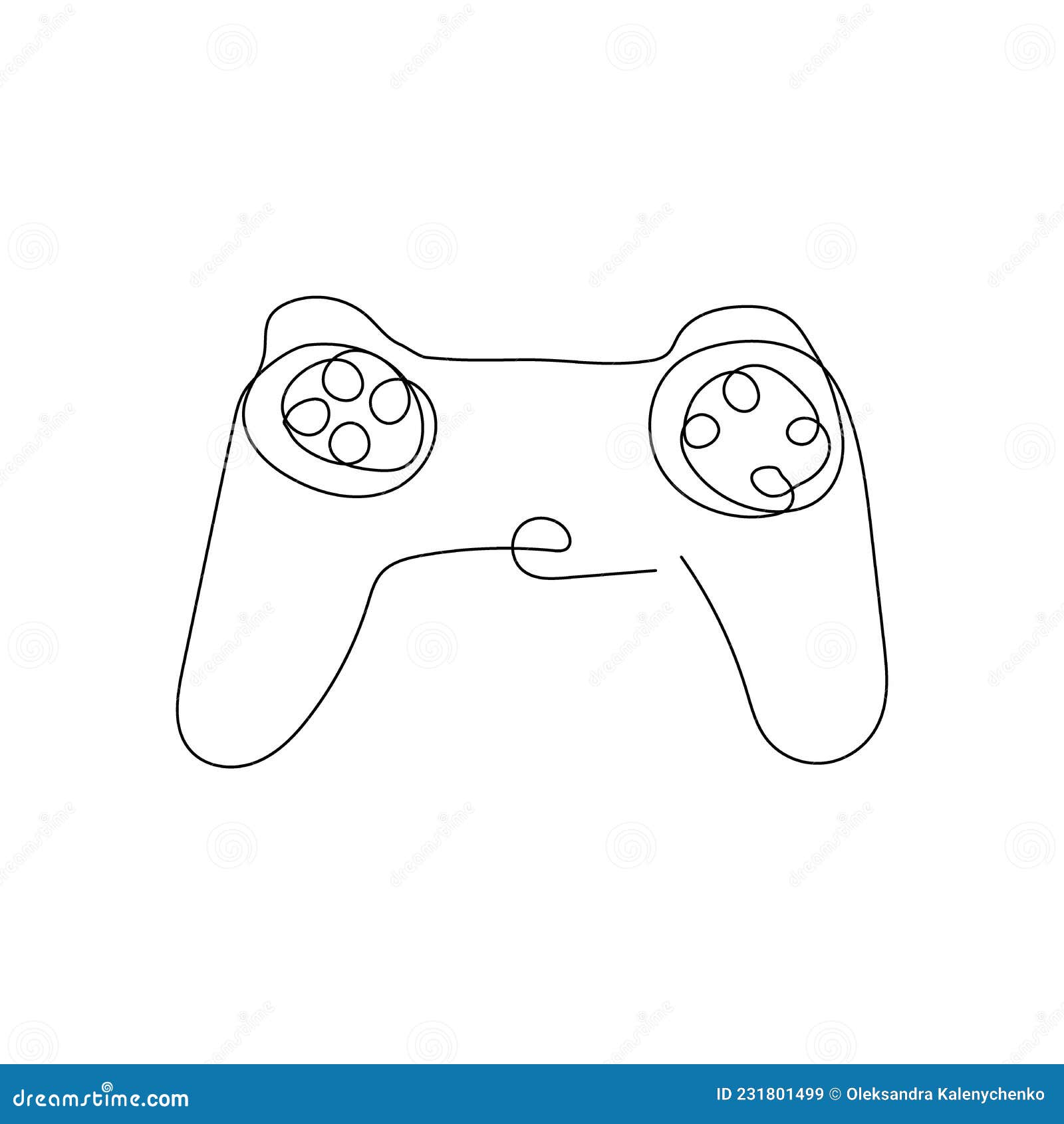 Single continuous line drawing smartphone connected with gamepad