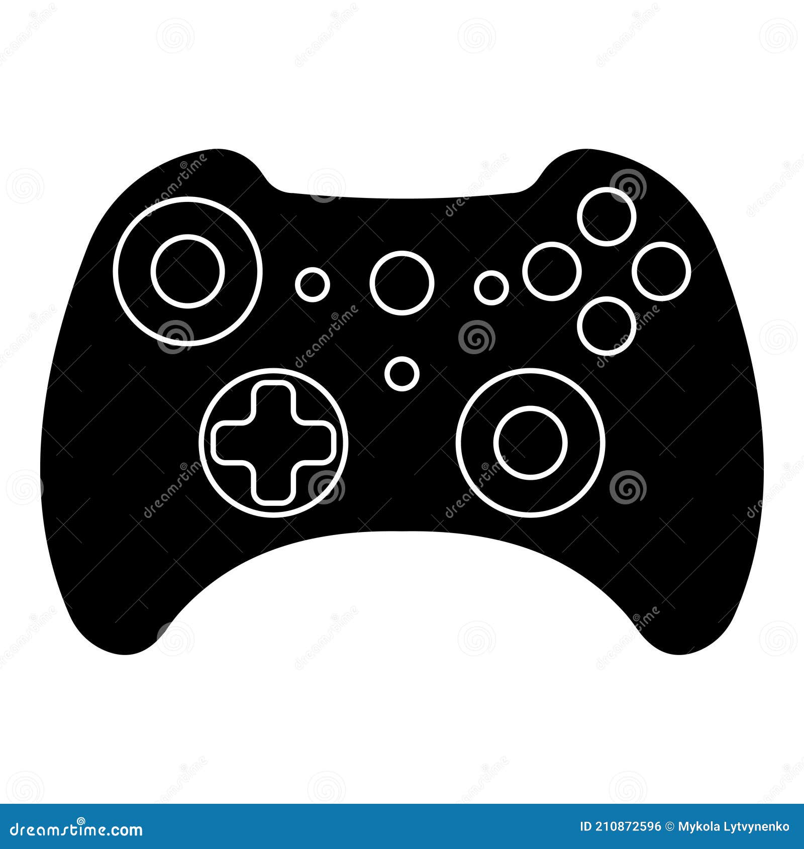 Animation of game controller joystick with hud processing on blue