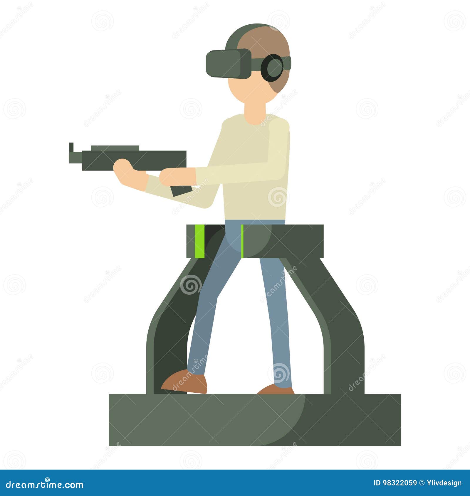 Game Gun Icon, Cartoon Style Stock Vector - Illustration of isolated