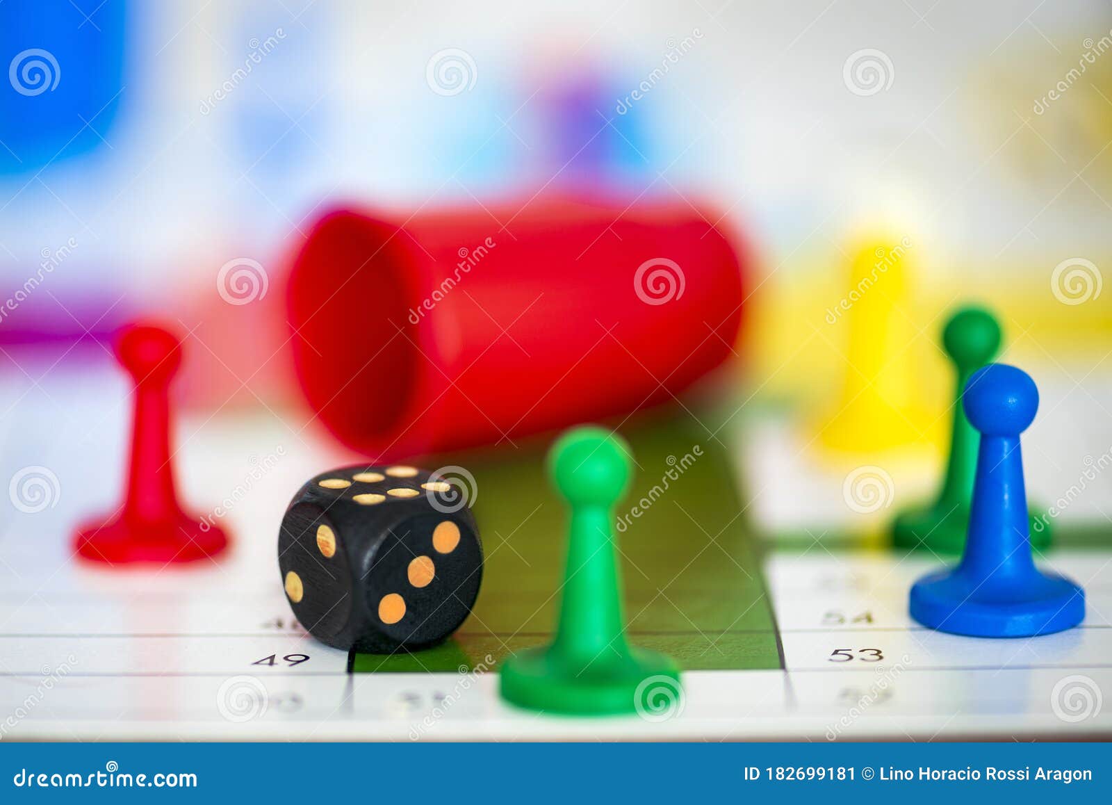 game ludo close-up of black dice