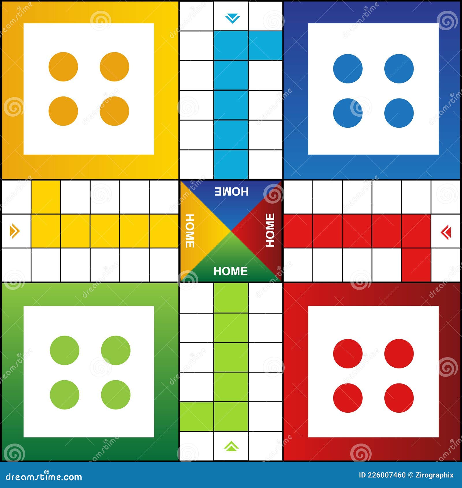 Jogo ludo  Vetor Premium