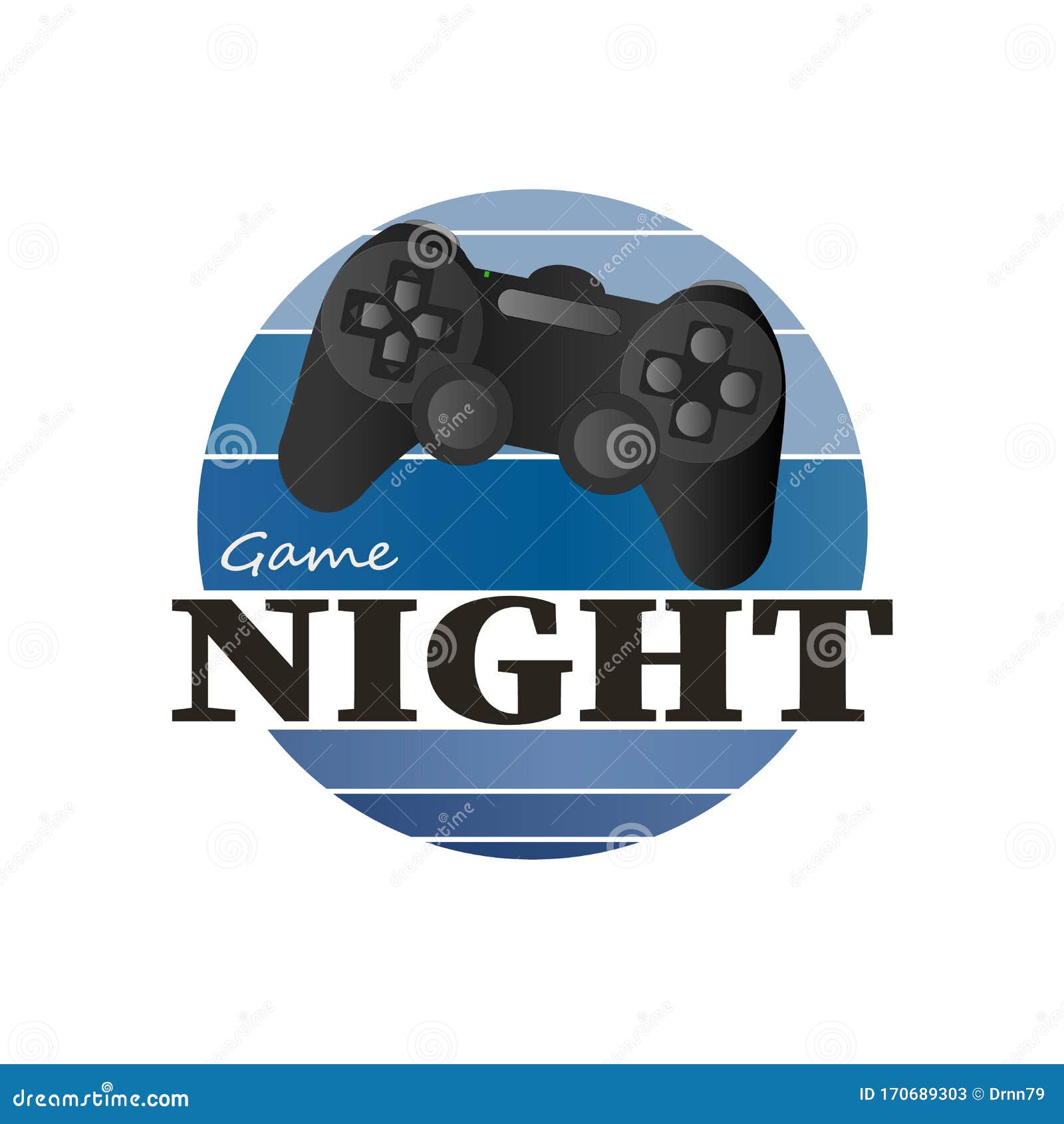 Game Night Banner on a White Background Stock Vector Illustration of