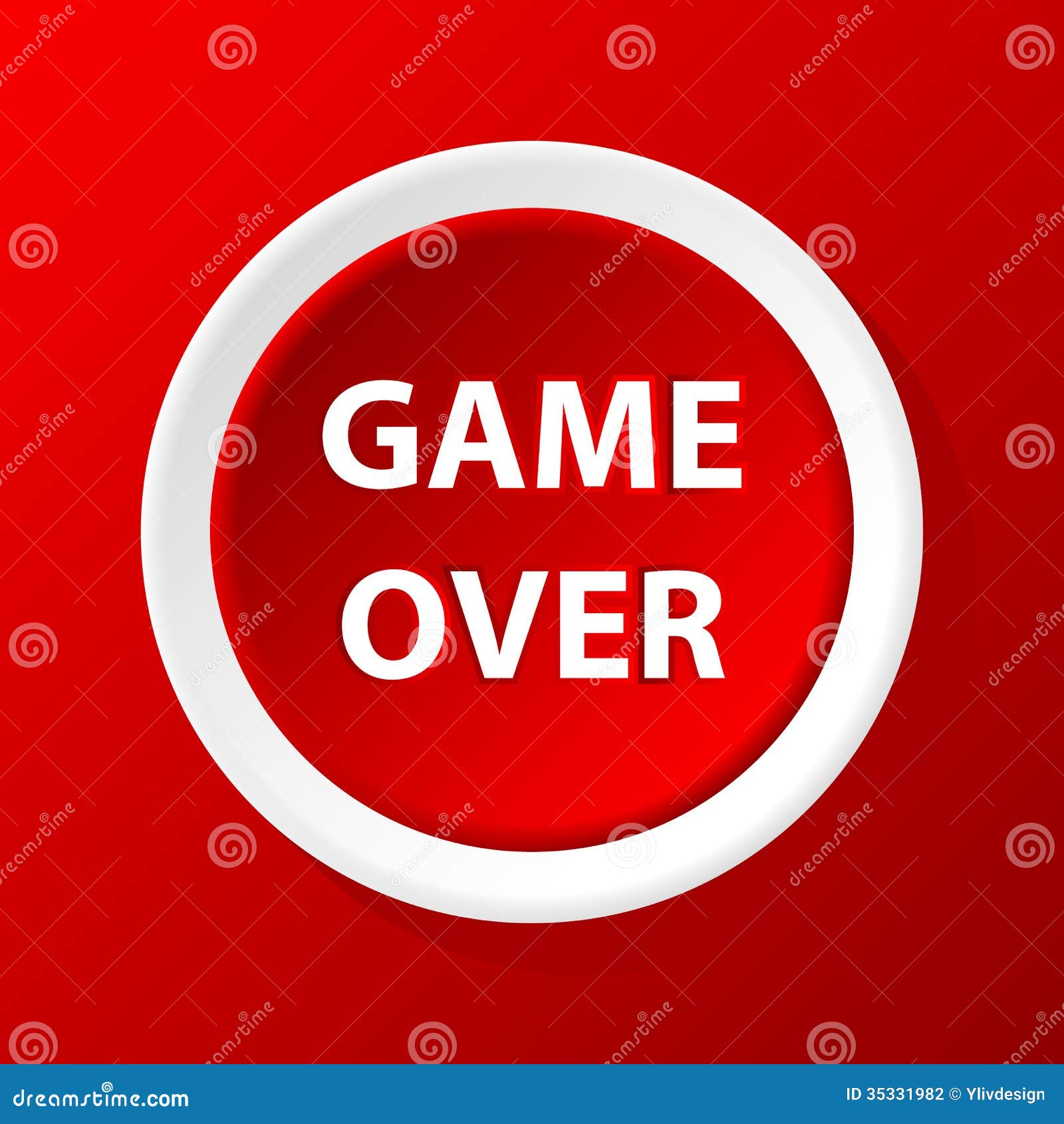 Game Over Icon Stock Vector Illustration Of Kindy